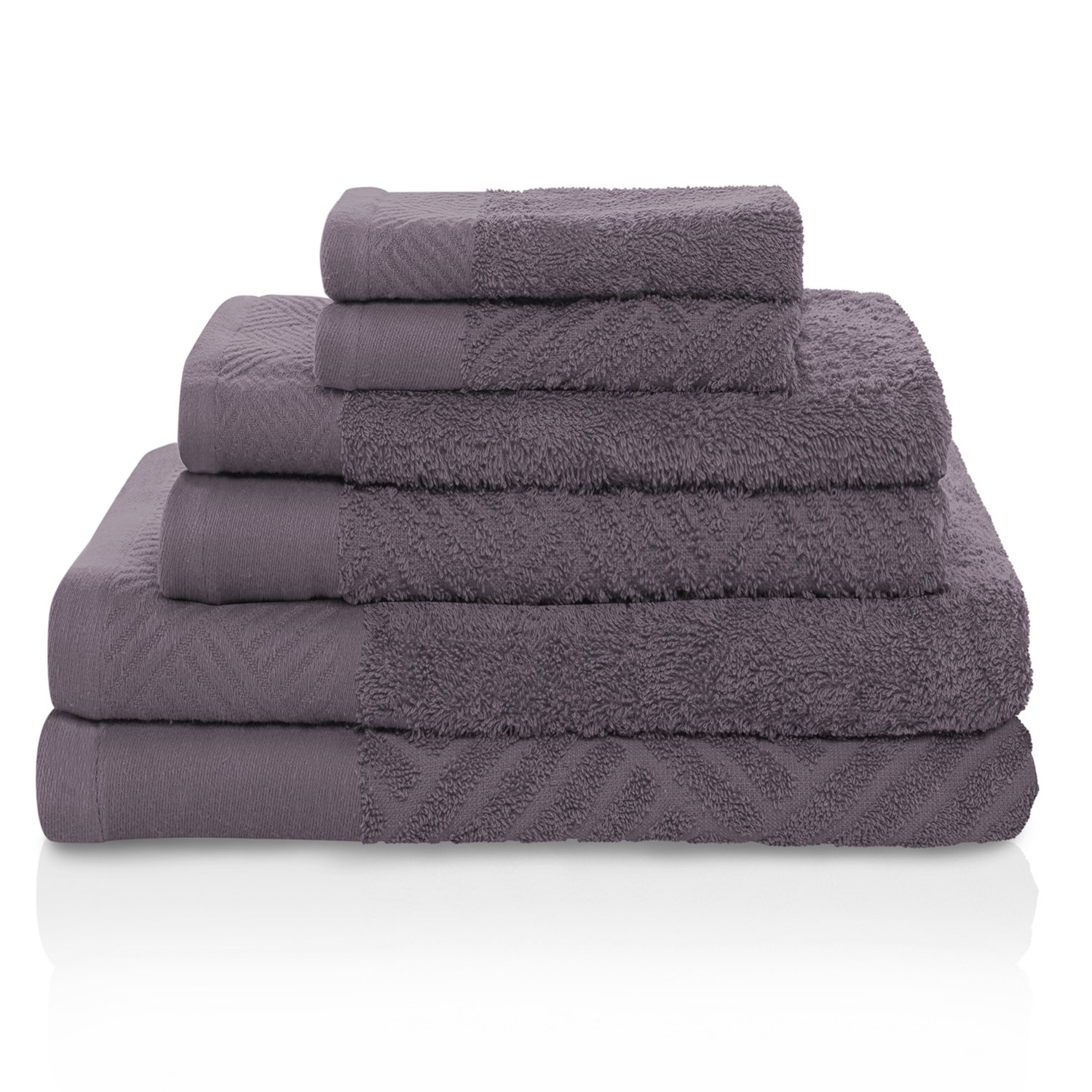 Luxury Egyptian Cotton Towels 6-Piece Set - 2 Bath Towels, 2 Face Towels & 2 Hand Towels | Hotel Quality, Ultra Soft & Breathable | Perfect for Spa, Bathroom & Guest Use