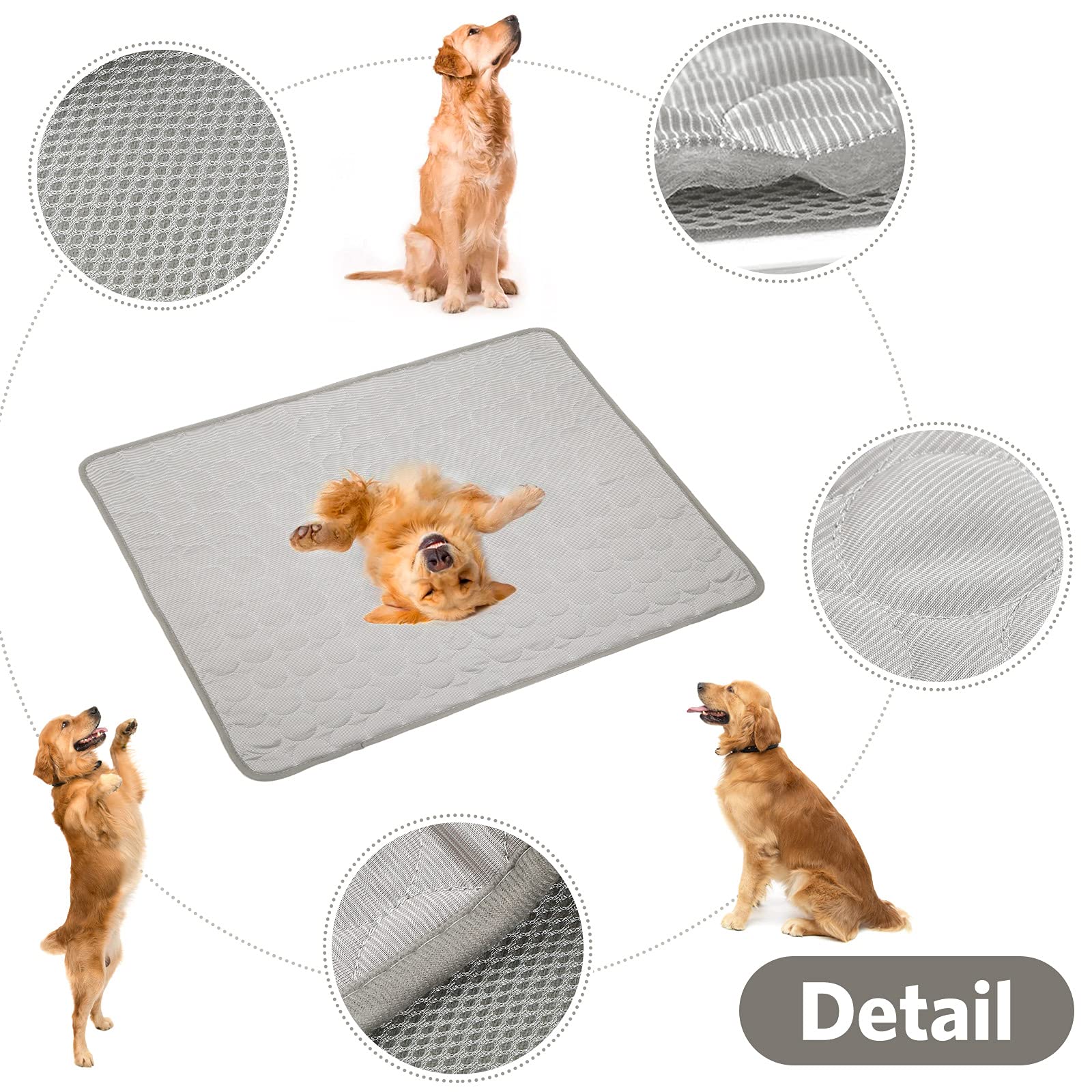 SHEJIZE Cooling Mat for Dogs - Portable & Washable Pet Cooling Pad, Foldable for Travel, Keeps Pets Cool in Summer Heat - Perfect for Outdoor Adventures, Car Rides & Hot Weather Relief