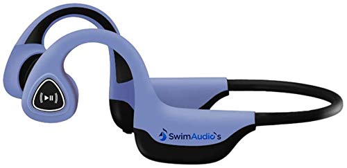 Swimaudios Bone Conduction Bluetooth Headphones - Wireless Open-Ear Sport Headset with Mic, Sweatproof for Running, Cycling, Hiking & Yoga (Blue) | Perfect for Outdoor Activities, Gym Workouts & Daily Commute
