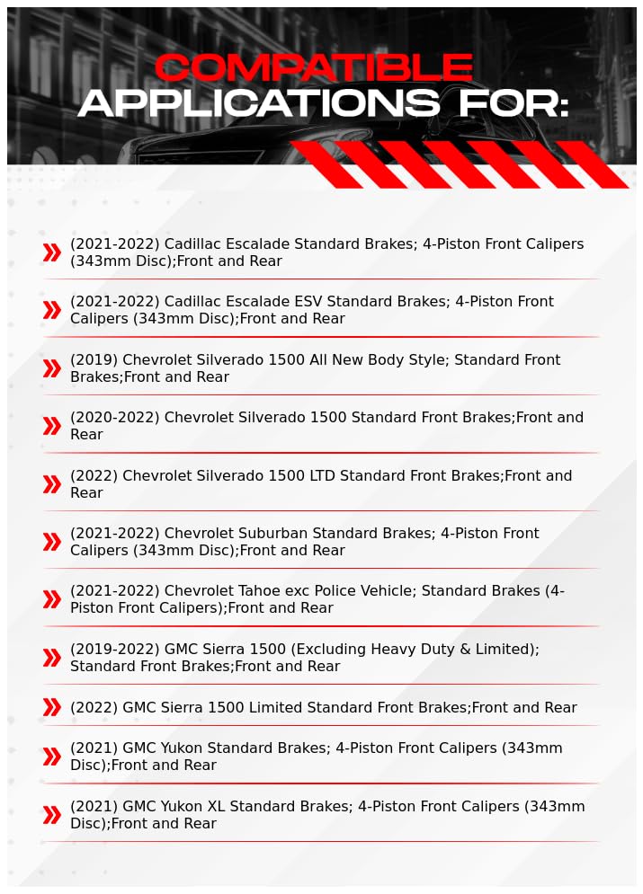 R1 Concepts Premium Front & Rear Brake Kit - Ceramic Brake Pads & Rotors with Hardware & Sensor (CPB.47001.52) | High-Performance Braking for Sedans, SUVs & Trucks | Smooth Stops & Reduced Noise