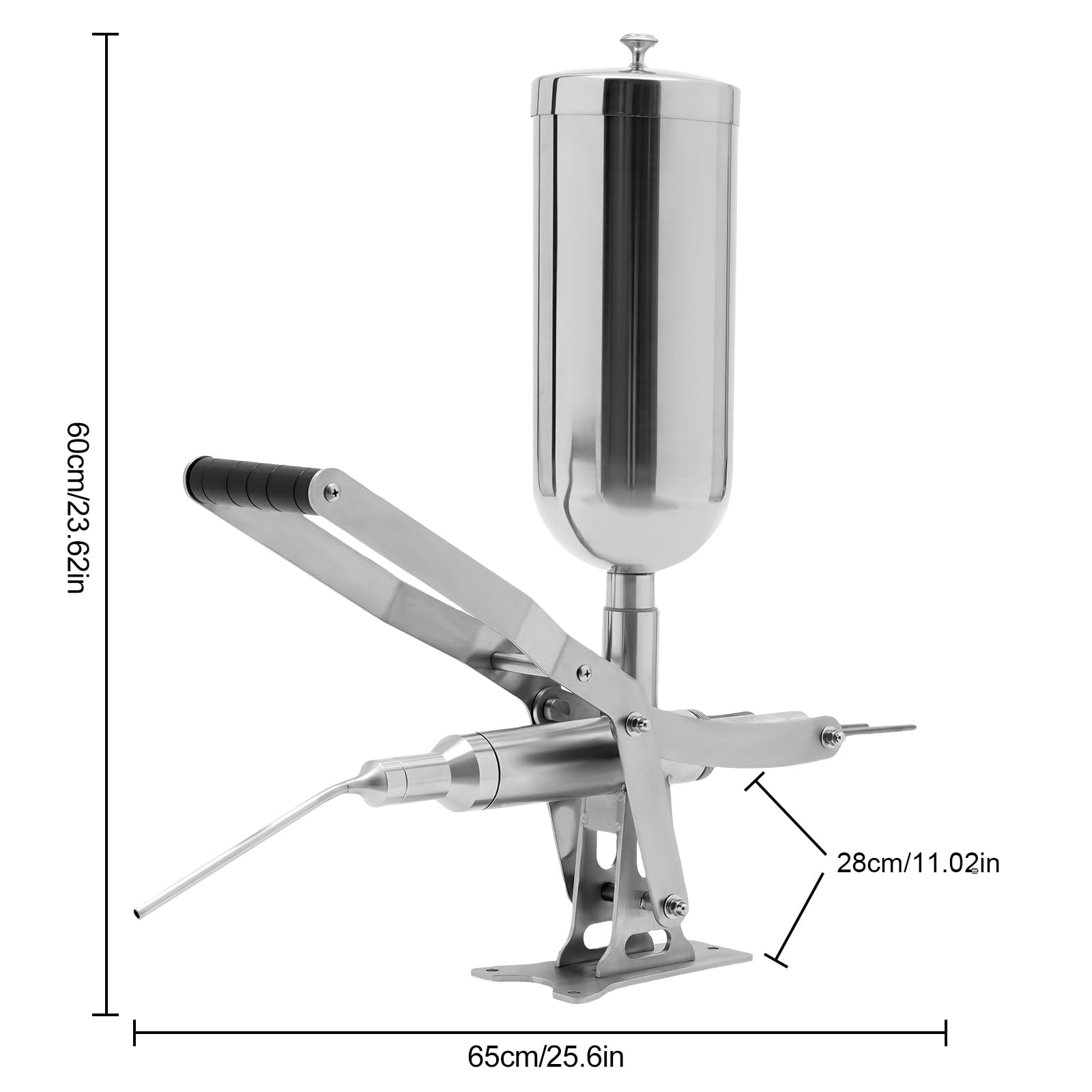5L Manual Donut Filler Machine - Stainless Steel Jelly Cream Injector for Churros & Doughnuts with 4 Pipes | Perfect for Bakery, Restaurant & Home Kitchen Use