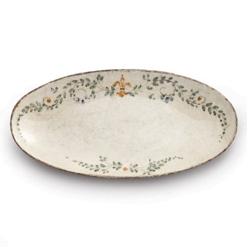 Arte Italica Medici Handcrafted Italian Ceramic Oval Platter - Elegant Serving Dish for Dinner Parties, Holidays & Special Occasions