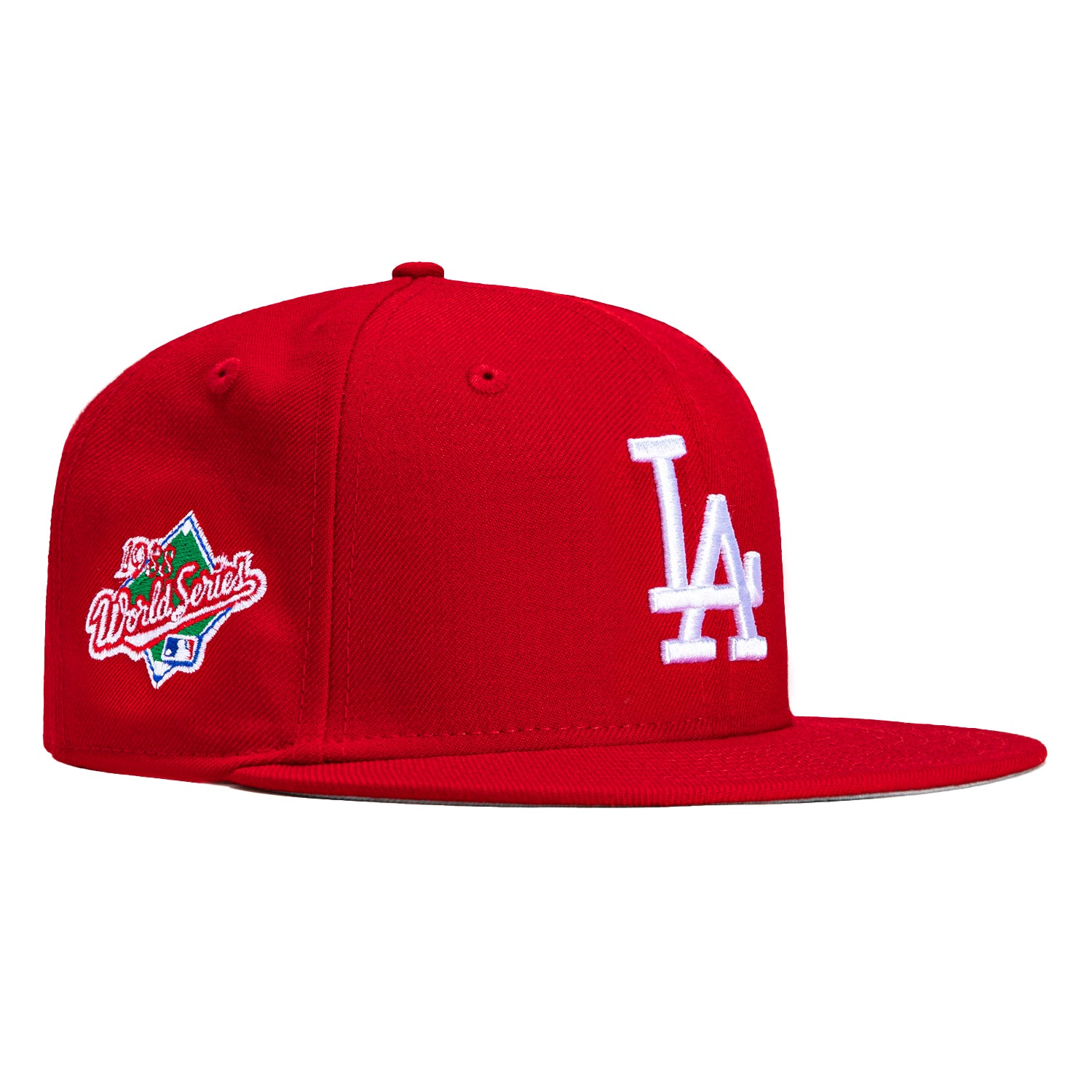 New Era 59Fifty Los Angeles Dodgers 1988 World Series Patch Snapback Hat - Red Baseball Cap for Men & Women - Perfect for Games, Fan Gear & Streetwear Fashion