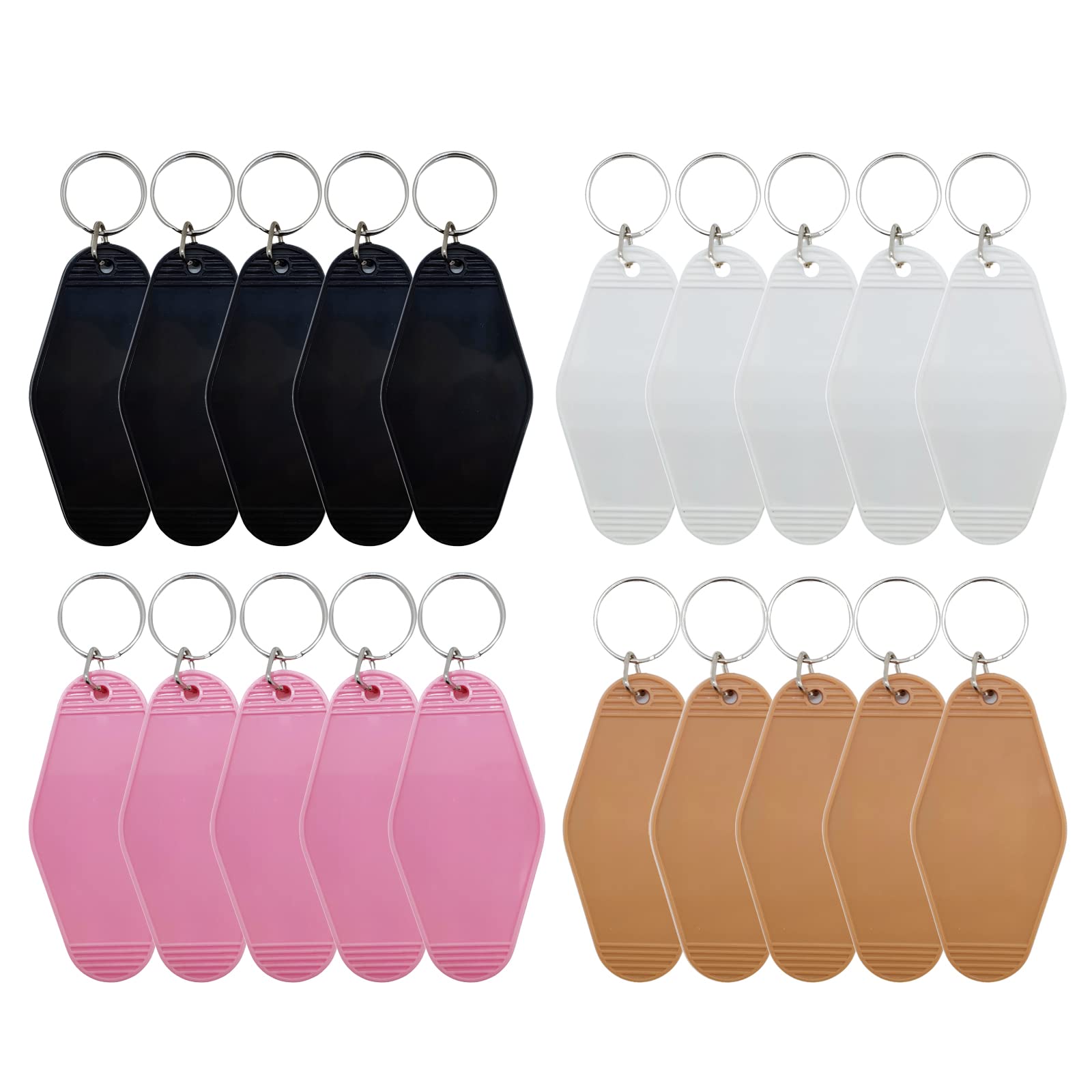 20 PCS Blank Motel Keychains - DIY Vintage Hotel Key Blanks for Vinyl & Heat Transfer - Perfect for Custom Keychains, Gifts & Business Branding