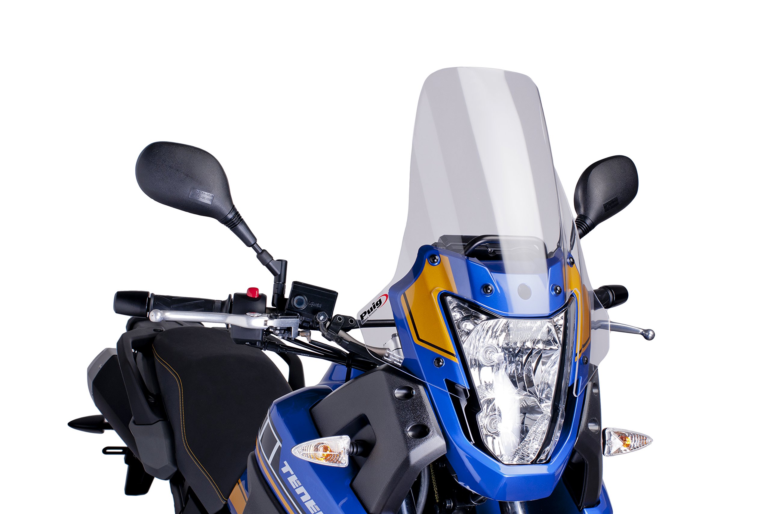 Puig 4636W Clear Touring Windshield for Motorcycles - High-Quality Replacement Windshield for Comfortable Long-Distance Riding - Perfect for Harley, Honda, and Yamaha Touring Bikes