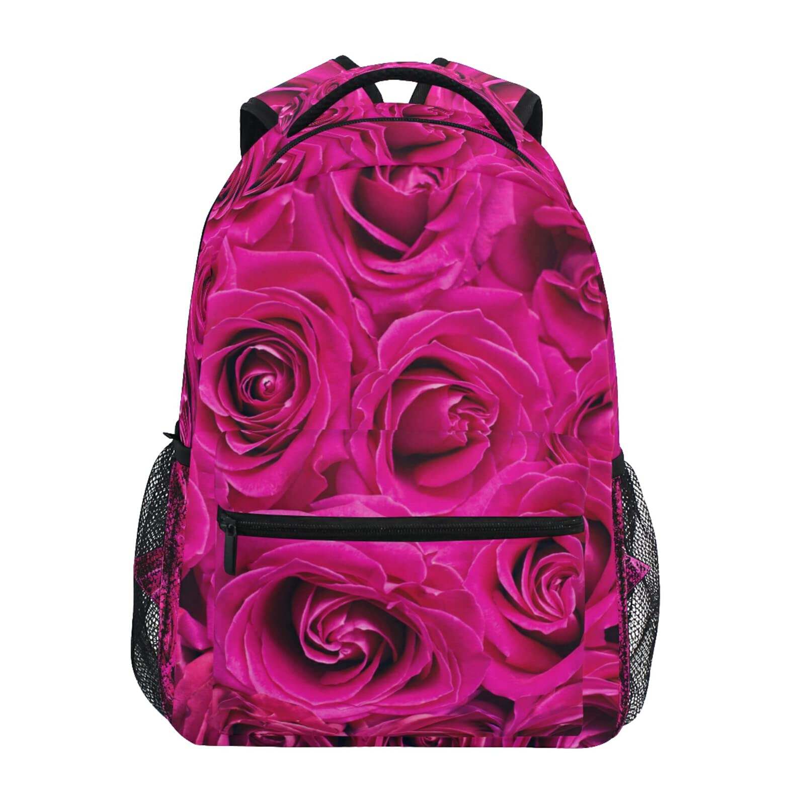 Pink Floral Rose Backpack for Women & Teens - Stylish School Bookbag, Travel Backpack for Students | Perfect for School, College, Travel & Daily Use