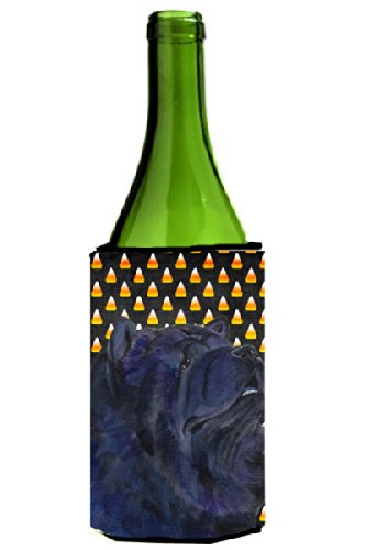 Chow Chow Candy Corn Halloween Portrait Wine Bottle Hugger - Fun & Festive Halloween Party Decor for Wine Bottles - Perfect for Halloween Celebrations, Themed Parties & Gifts