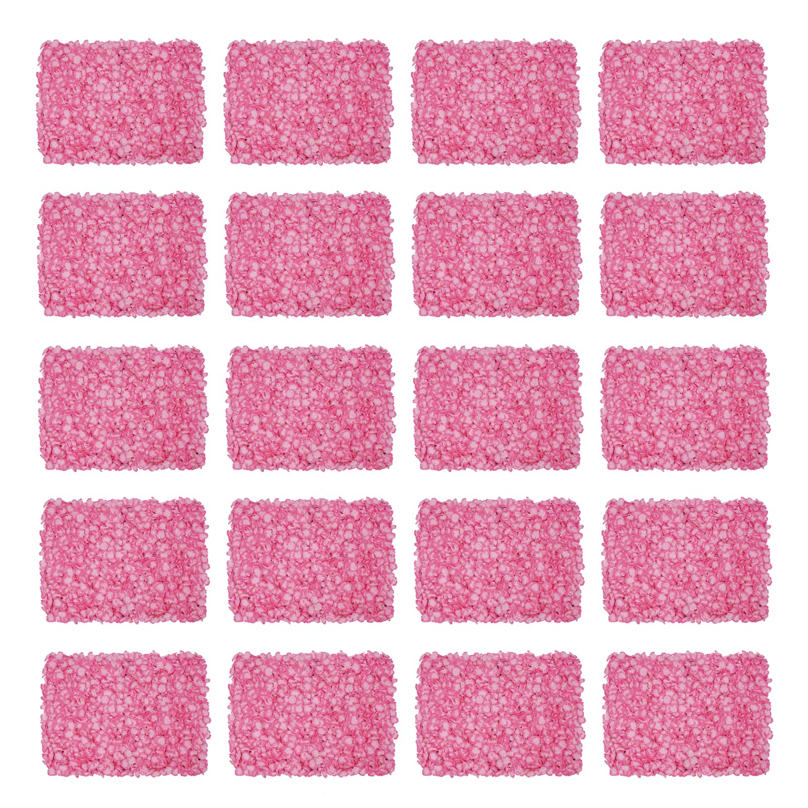 20pcs Artificial Flower Panels - Dark Pink Silk Flower Wall Decor for Wedding, Party, Christmas Backdrop, Home & Festival Photo Booth Background | Perfect for Indoor/Outdoor Events & Social Media Photos