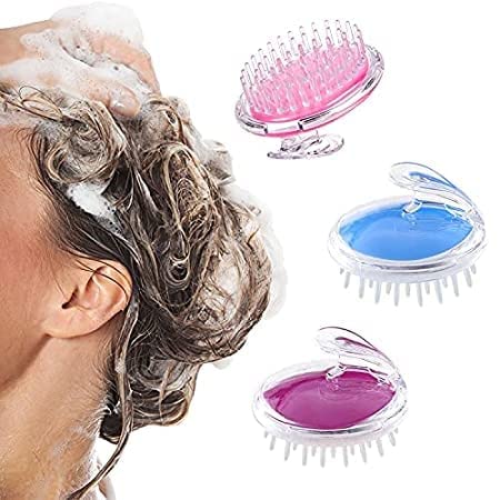 UltronEx Scalp Massager Shampoo Brush - Soft Silicone Bristles for Hair Growth, Dandruff Removal & Head Relaxation | Gentle Scalp Scrubber for Shower, Spa & Home Hair Care (Multicolor)