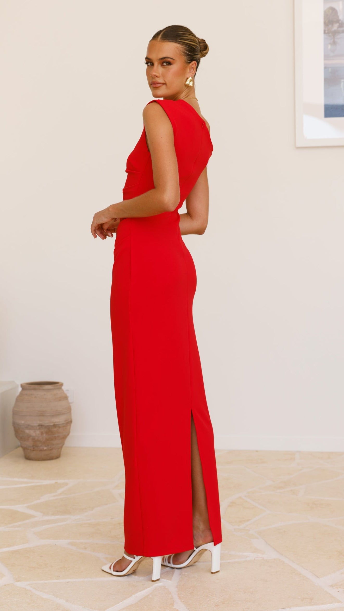 Honey Maxi Dress for Women - Flowy Long Summer Dress in Red & Pink | Perfect for Beach, Vacation, and Casual Outings