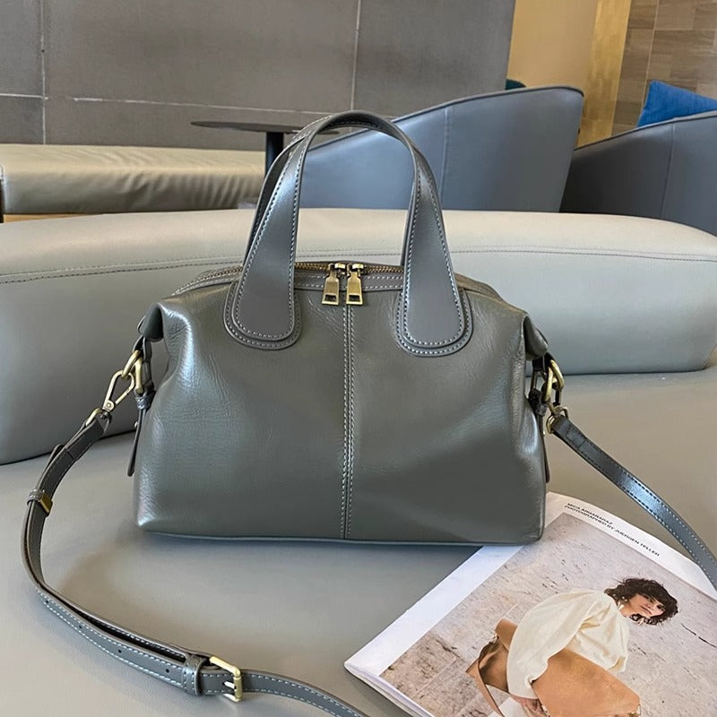 Stylish Genuine Leather Handbag for Women - Professional Work Tote with Multiple Pockets - Perfect for Office, Business Meetings & Daily Commute