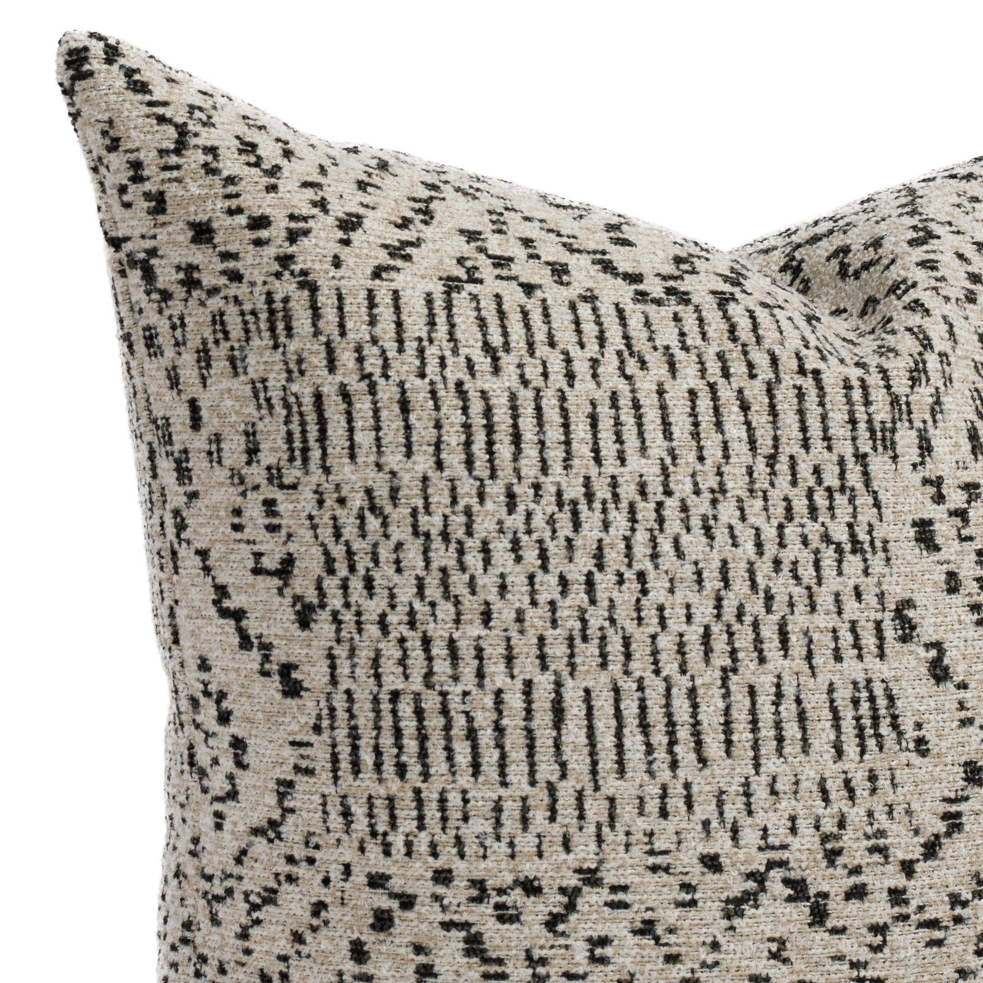 Premium Khari 22x22 Inch Throw Pillow Cover - Black & Natural Cotton Decorative Cushion for Sofa, Bed, Living Room & Home Decor