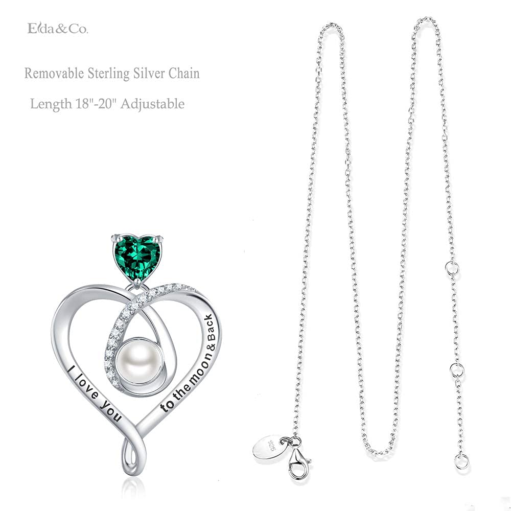 March & April Birthstone Aquamarine Jewelry - 925 Sterling Silver 'I Love You' Necklace in 100 Languages | Perfect Birthday Gift for Her, Anniversary & Romantic Occasions