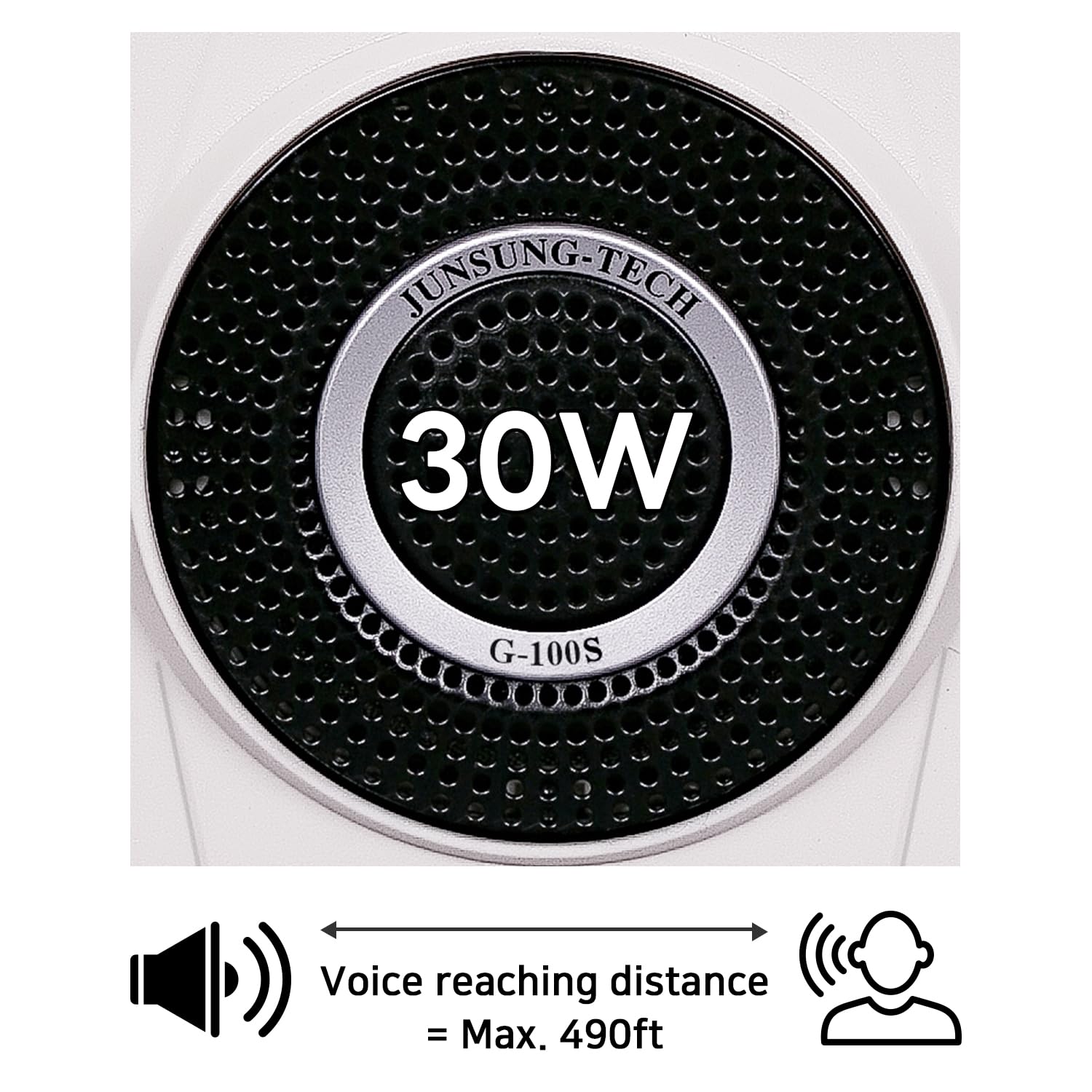 G100S 30W Portable Voice Amplifier with Microphone - Wireless Speaker for Teachers, Tour Guides & Outdoor Events