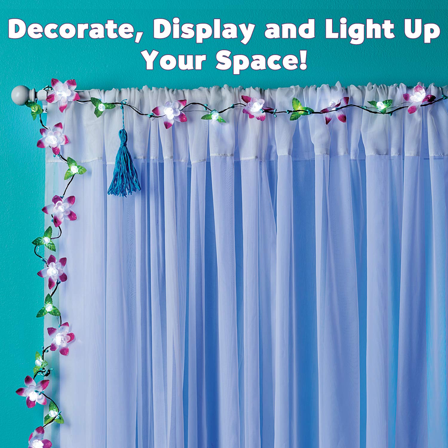 DIY Cherry Blossom LED String Light Kit - Create Beautiful Floral Fairy Lights for Bedroom, Wedding & Party Decor