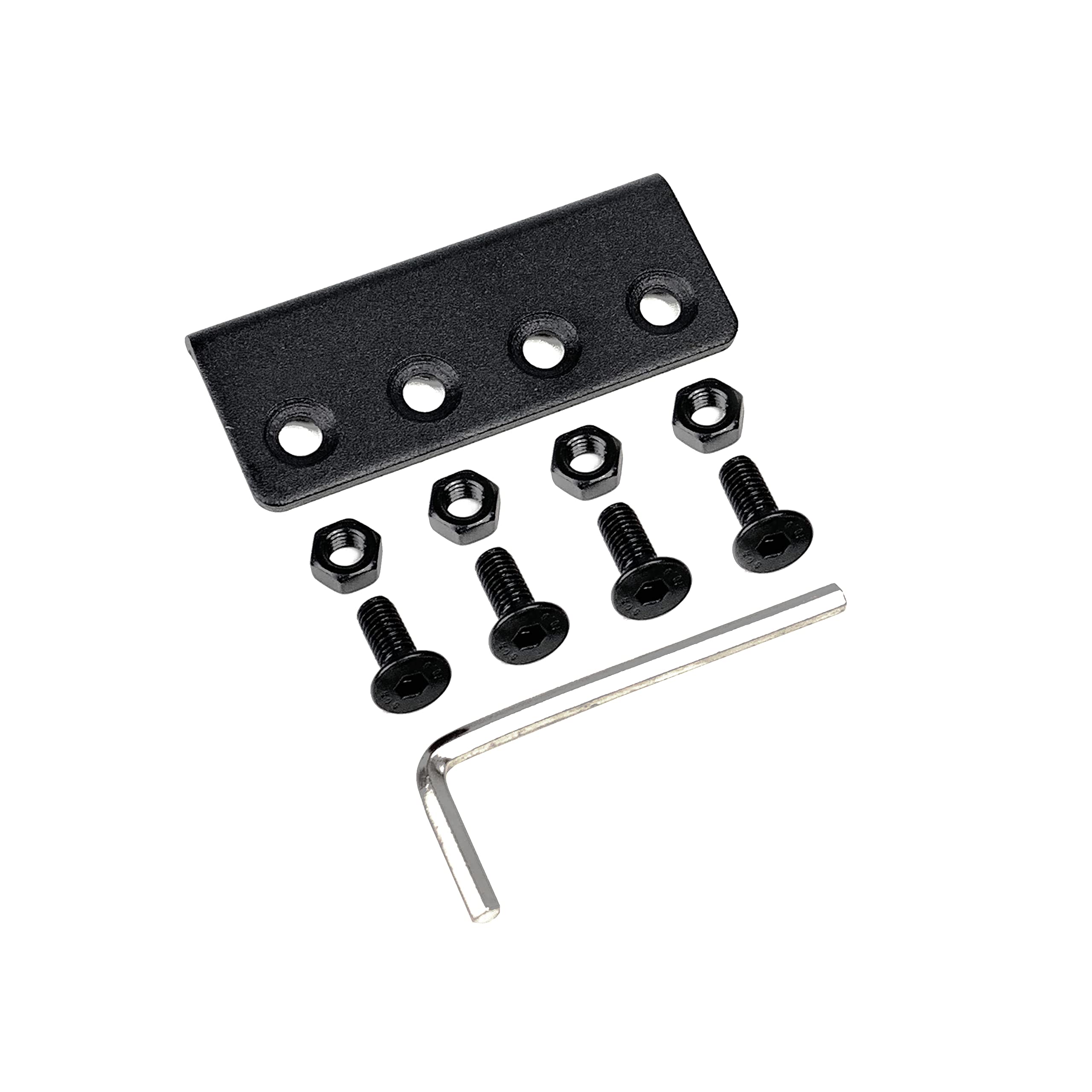 Homacer Black Carbon Steel Sliding Barn Door Hardware Kit - Heavy Duty Track Connector with Screws & Nuts for Rustic Home, Office, and Closet Doors
