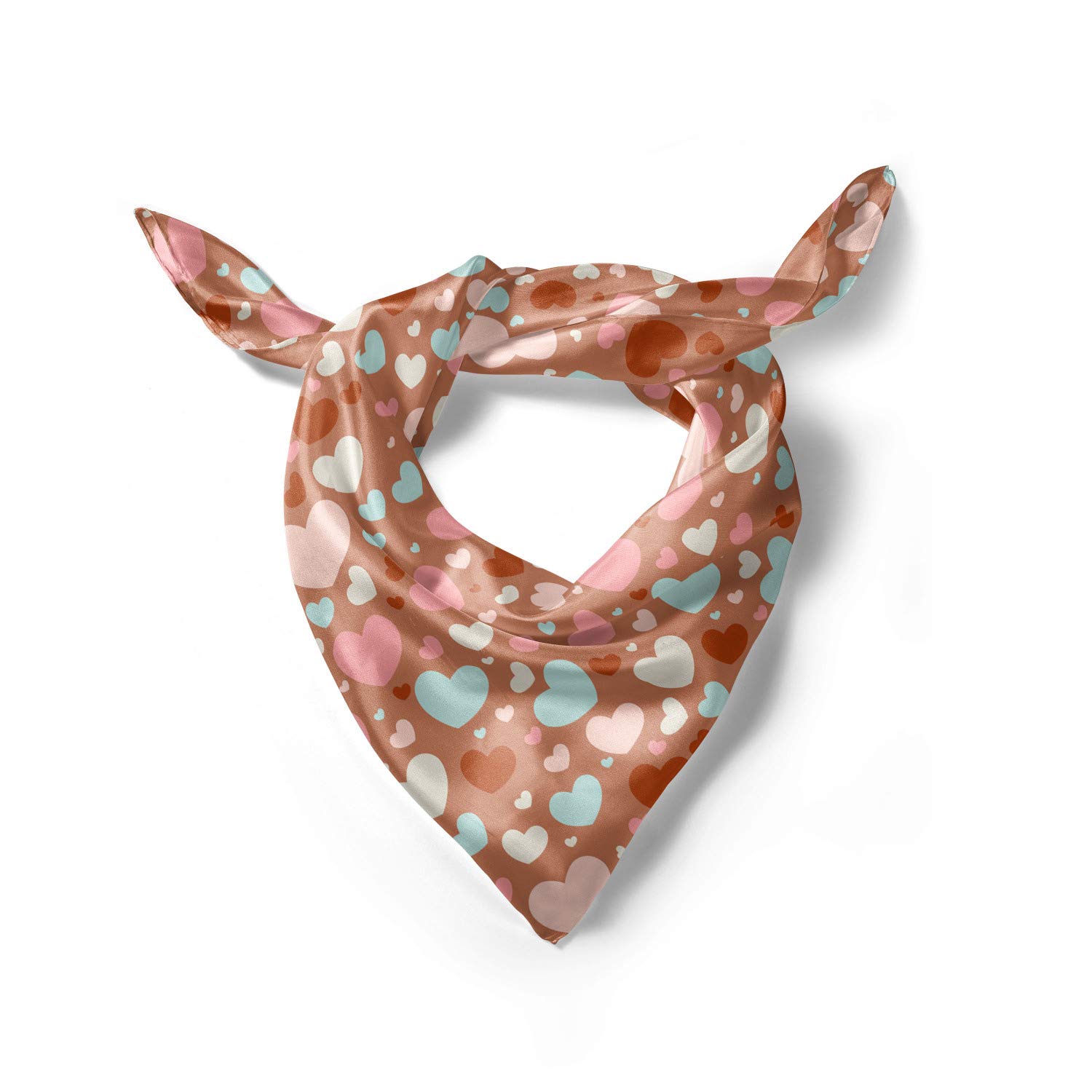 Ambesonne Colorful Head Scarf with Romantic Heart Print - Stylish Hair Wrap for Women - Perfect for Beach, Travel, and Everyday Fashion Accessory