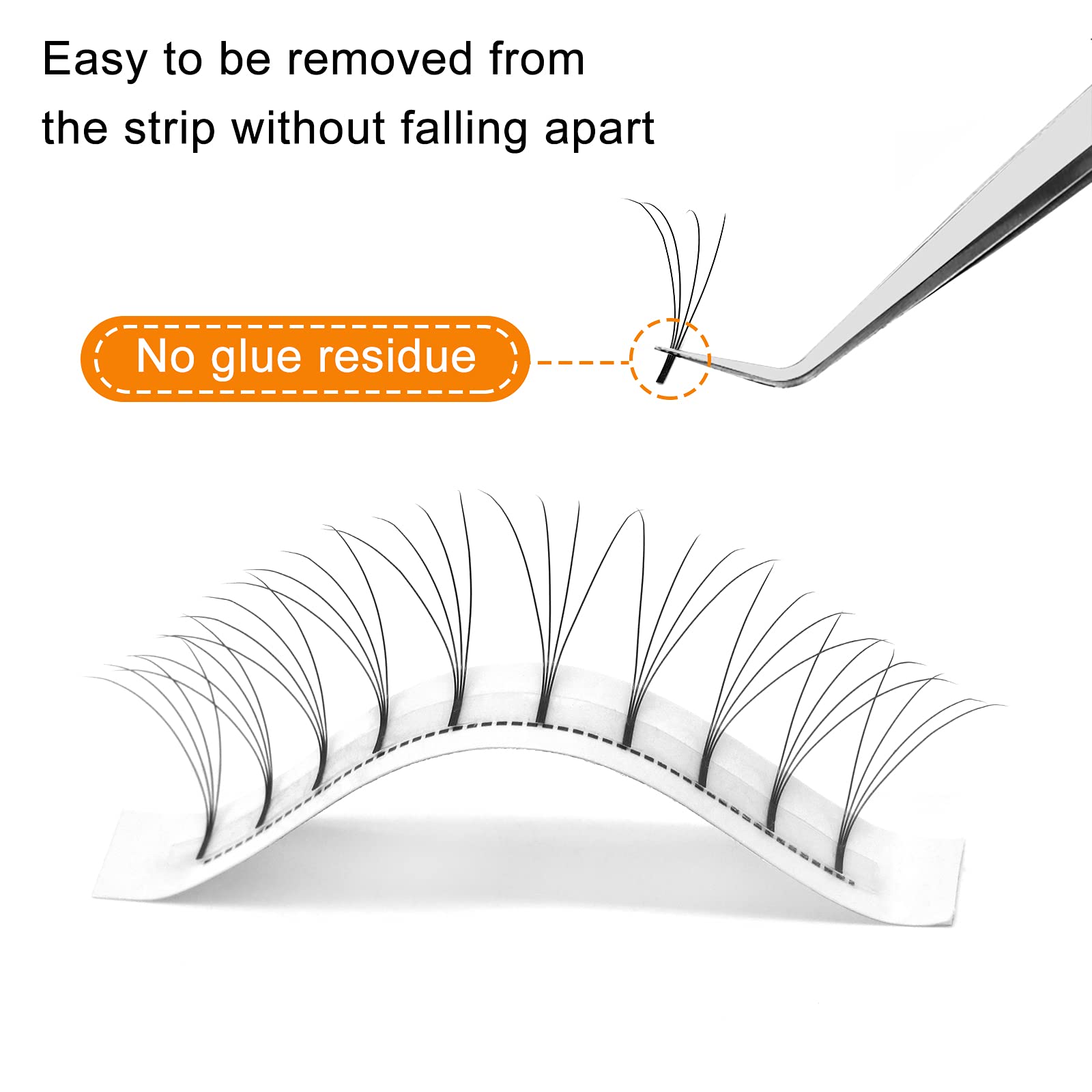 3D-8D Volume Lash Extensions Premade Fans Mixed Tray - 9-16mm & 12-15mm .07/.10 C/D Curl - Long Stem 8-20mm (4D .07C 11) - Perfect for Salon Professionals & DIY Lash Enthusiasts