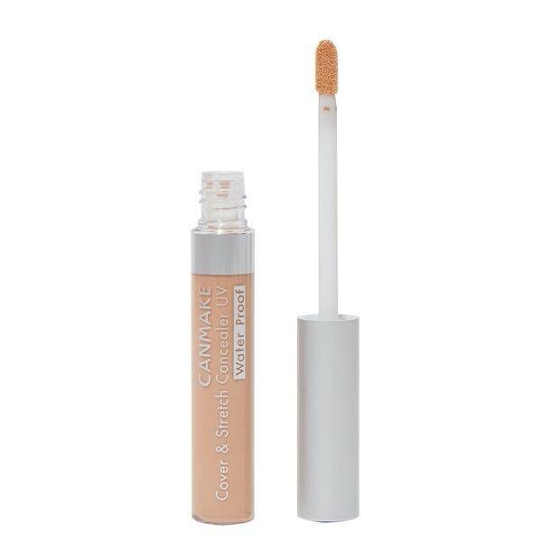 Canmake Cover & Stretch Concealer UV 7.5g - 02 Natural Beige - Flawless Skin Makeup for Dark Circles & Blemishes - Perfect for Everyday Wear & Special Occasions