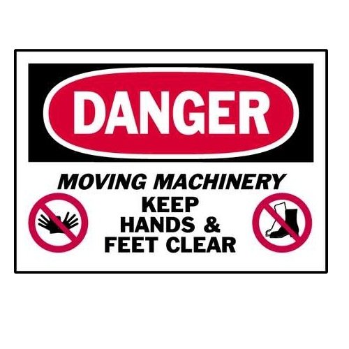 Brady 86276 Danger Moving Machinery Labels - 12 Packs of 5 (60 Labels Total) | OSHA Compliant Safety Signs for Industrial Equipment & Warehouse Use