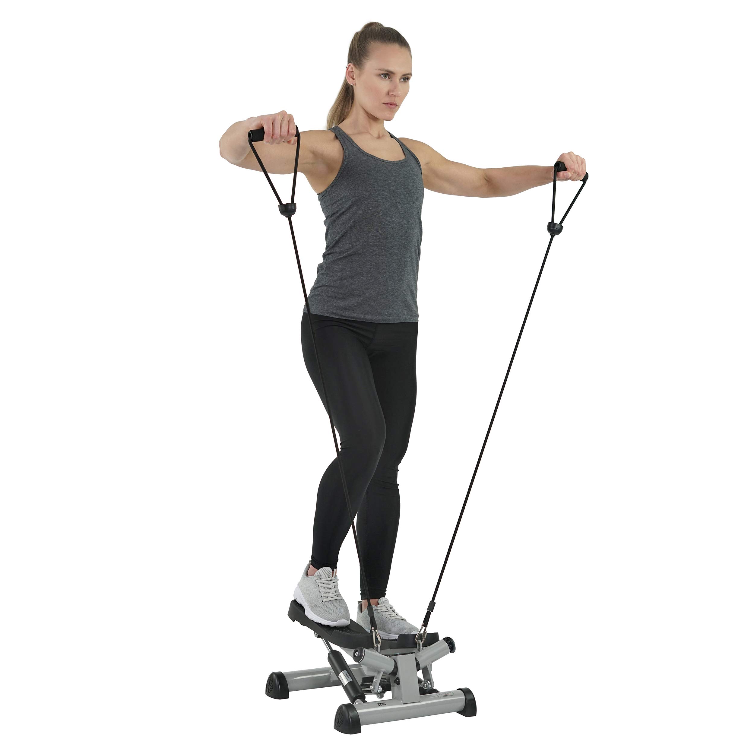 Efitment Mini Stepper with Resistance Bands - Home Fitness Equipment for Cardio, Thigh & Leg Workout | Non-Slip Pedals, LCD Monitor | Perfect for Home Gym, Office Exercise & Indoor Climbing Training