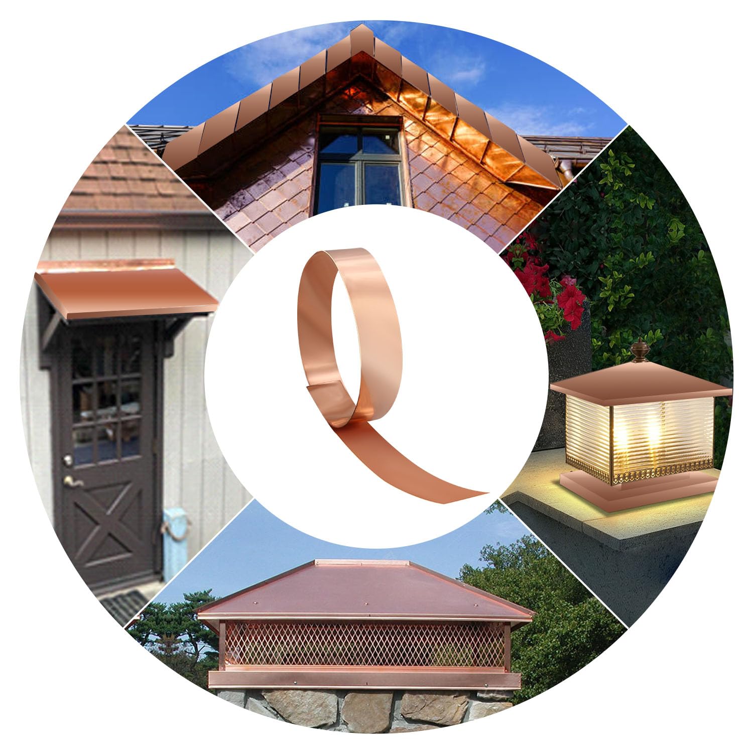 Copper Sheet Roll 1000x50x1mm - Premium Copper Flashing Roll for Roofing, Gutters & DIY Projects | Durable Home Repair Material for Metal Crafting & Plumbing