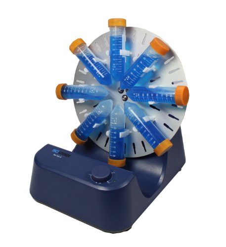 Scilogex SCI-RD-E Analog Tube Rotator Mixer - Lab Equipment for 1.5ml, 15ml & 50ml Tubes - Ideal for Sample Mixing, Cell Culturing & Chemical Blending in Laboratories