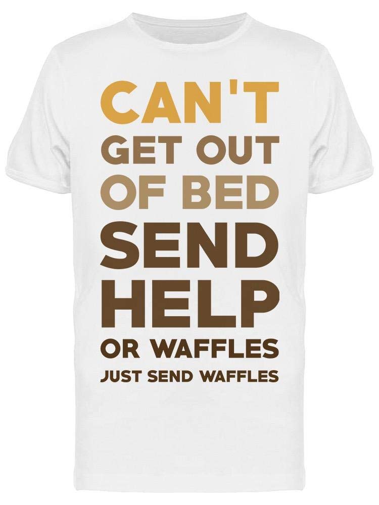 Smartprints Send Waffles Men's T-Shirt - Soft Cotton White Graphic Tee for Casual Wear & Gifts