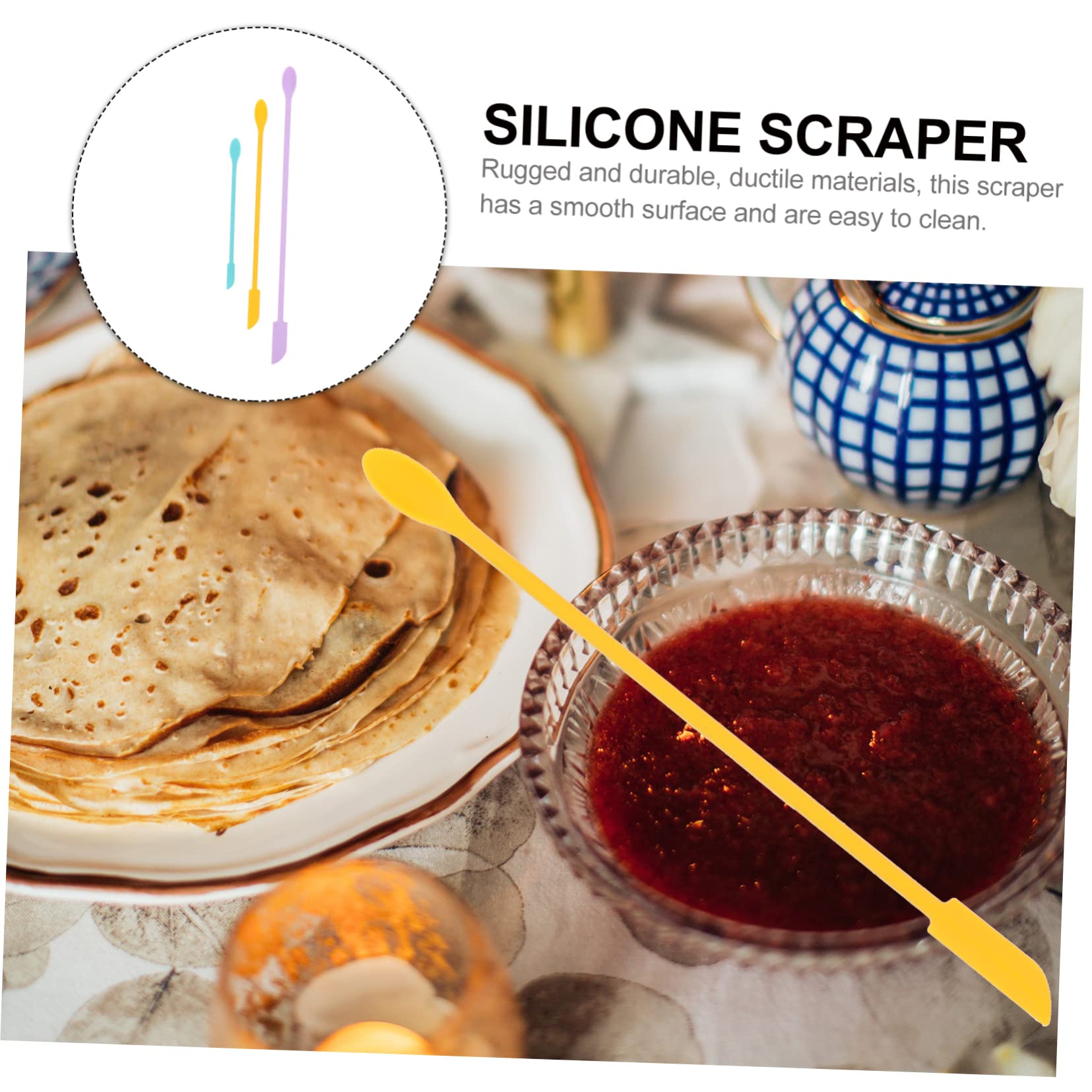 DOITOOL 12-Piece Silicone Spatula Set for Skincare & Makeup - Small Anti-Stick Metal Scraper Tools for Face, Nails, Waxing - Perfect for DIY Beauty, Salon, and Home Use