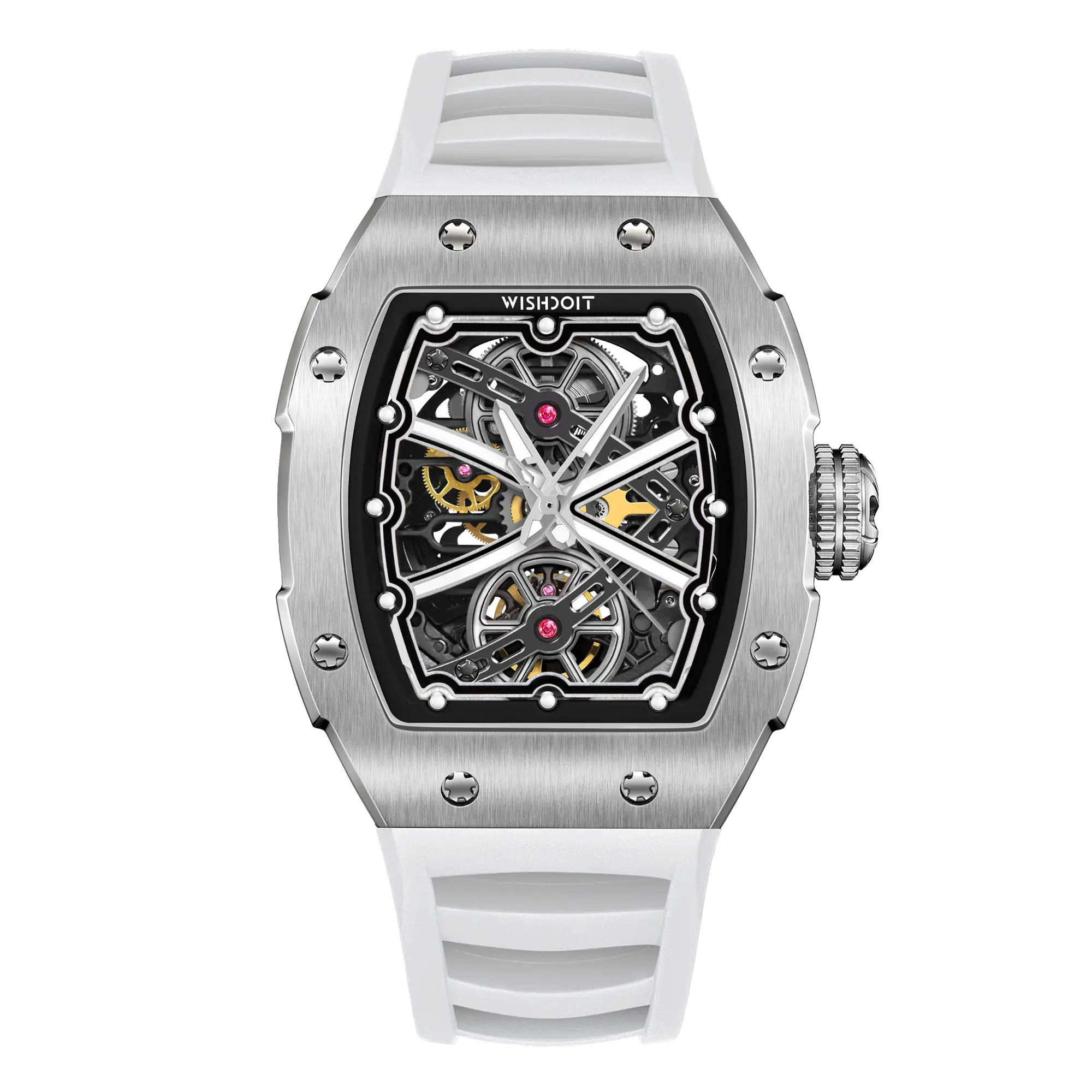Skeleton Mechanical Luminous Watch for Men - Glow in The Dark Stainless Steel Automatic Wristwatch - Perfect for Night Running, Outdoor Adventures & Formal Occasions