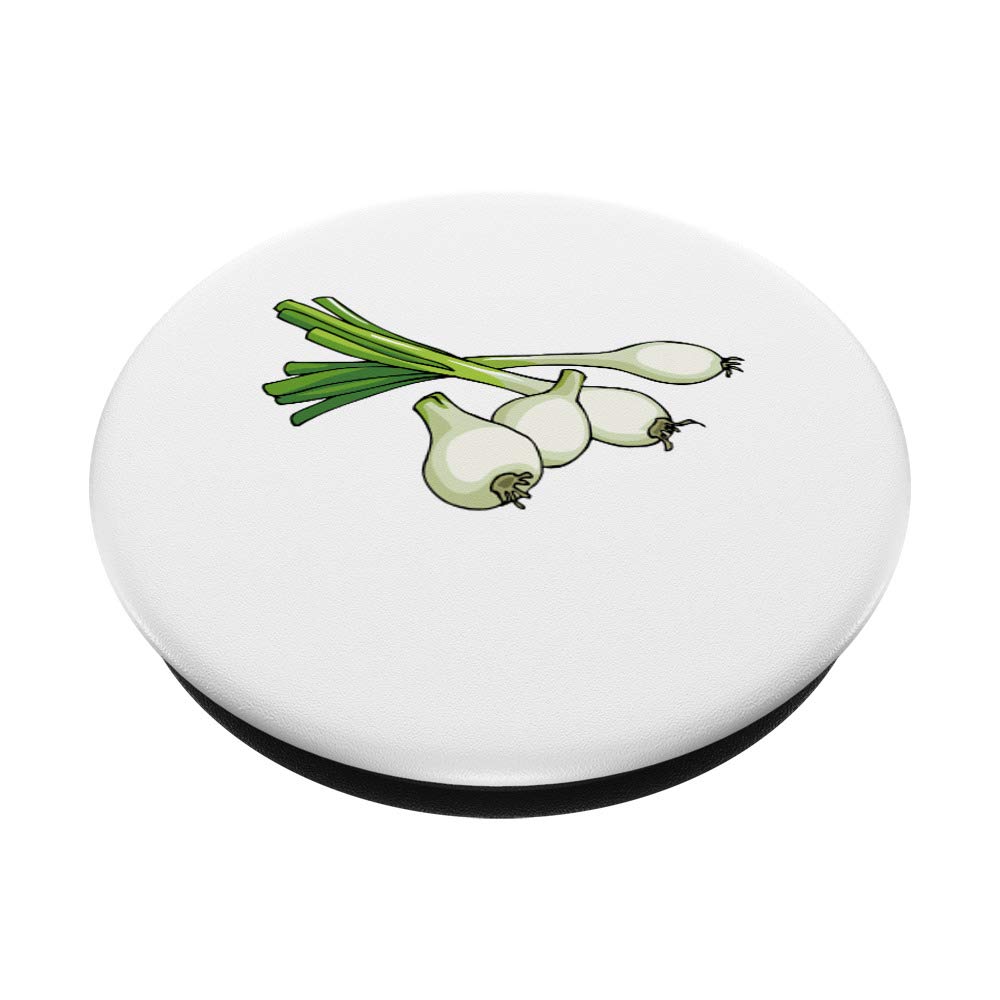 Fresh Green Onions Scallions PopSockets PopGrip - Interchangeable Phone Grip for iPhone, Samsung & Tablets | Perfect for Cooking, Gardening & Phone Protection