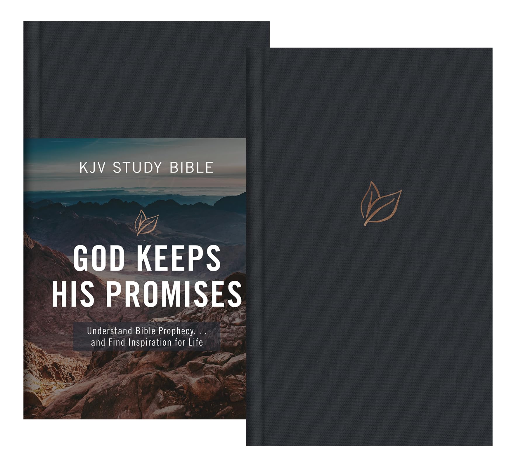 God Keeps His Promises KJV Study Bible - Slate Leaf Design | King James Version Scripture & Devotional Guide for Christian Faith & Bible Study