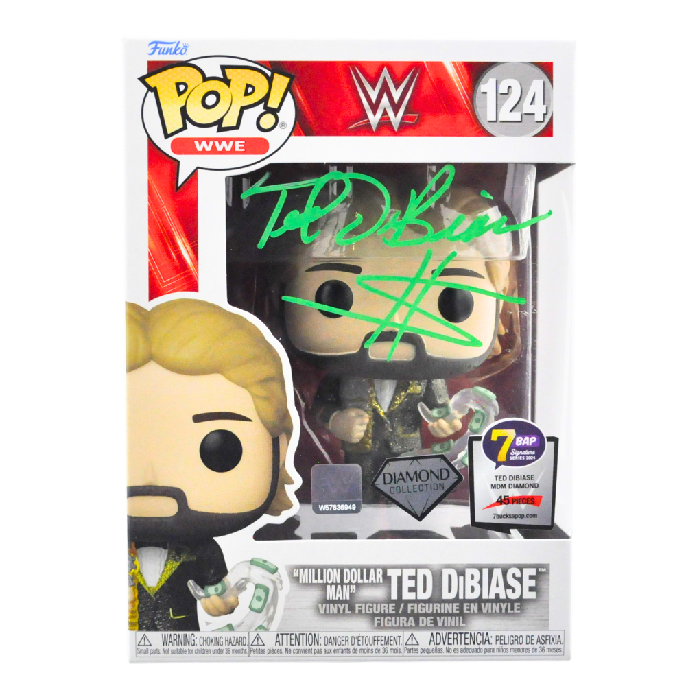 Ted DiBiase WWE Diamond Signature Series Signed Pop! Vinyl Figure - Limited Edition 124/45 - Perfect for Wrestling Fans & Collectors - Display at Home, Office, or Man Cave