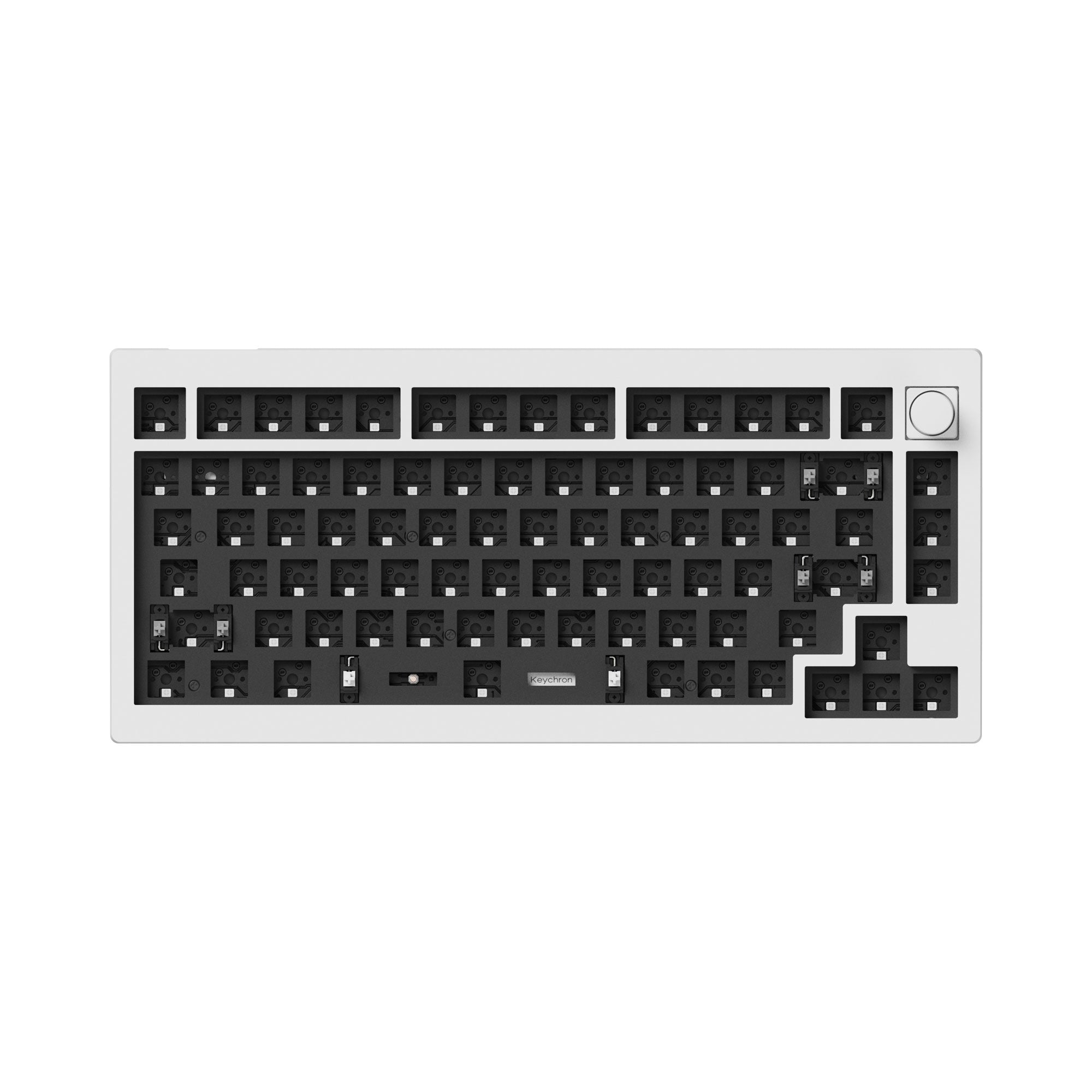 Keychron V1 QMK Custom Mechanical Keyboard - 75% Layout, Hot-Swappable, RGB Backlit for Gaming & Typing - Perfect for Home Office & PC Enthusiasts