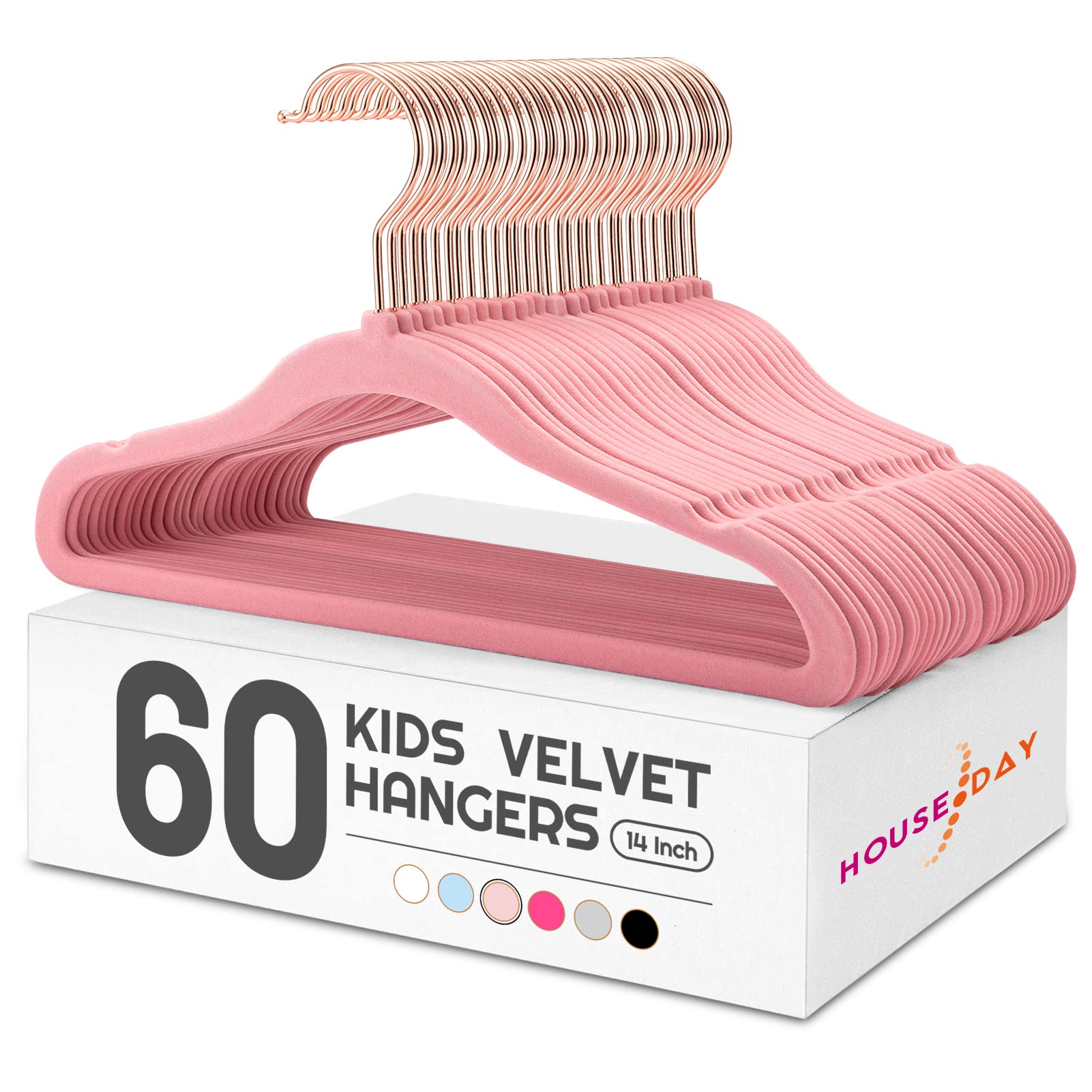 Premium Kids Velvet Hangers 60 Pack + Skirt Hangers 24 Pack - Soft Felt Closet Organizers for Children's Wardrobe, Perfect for School Uniforms, Dresses & Delicate Clothing Storage