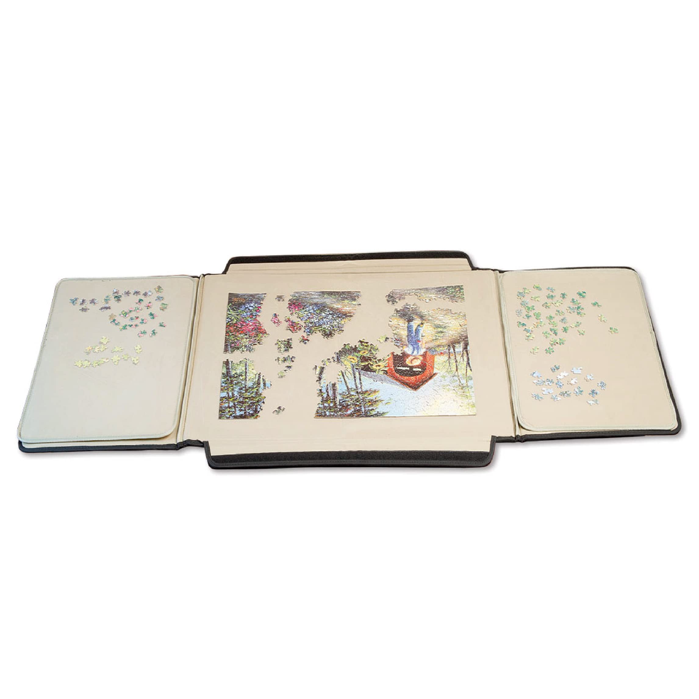 1500 Piece Portable Jigsaw Puzzle Board with Cover - Bits and Pieces Puzzle Caddy for Storage & Travel, 24½