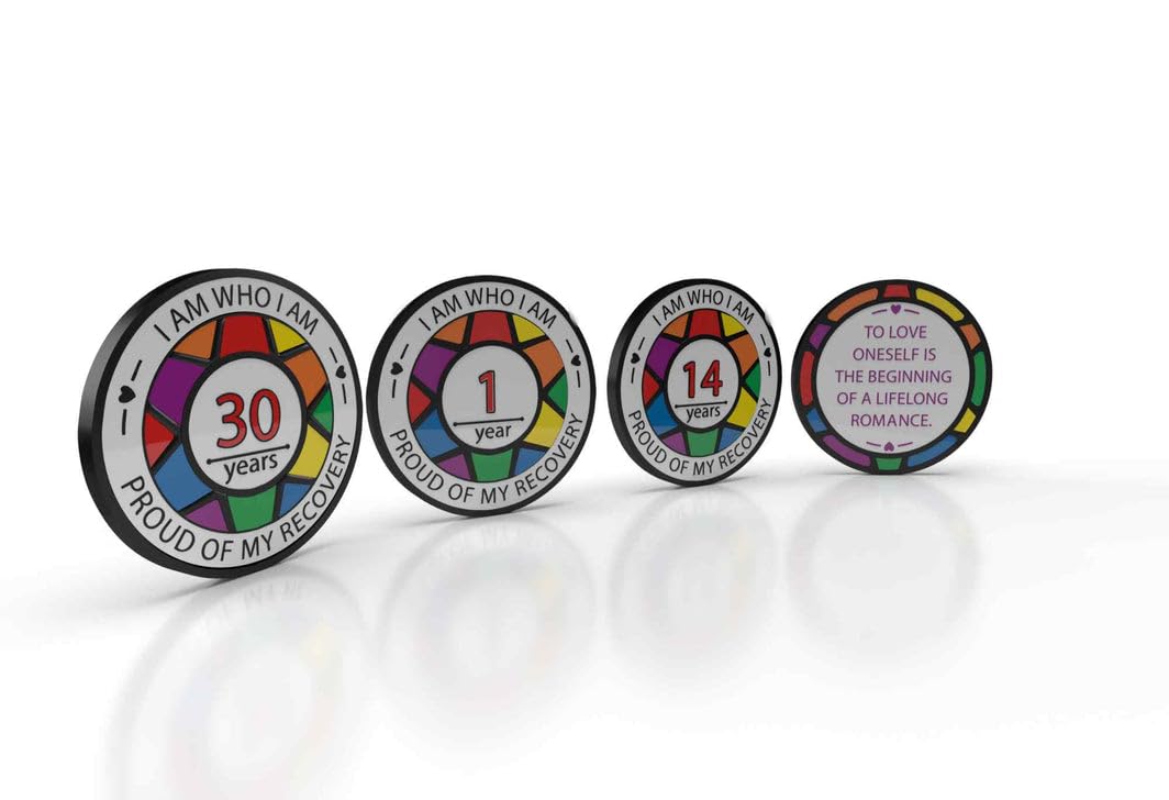 1-50 Years AA Sobriety Recovery Pride Medallion Chip (Year 27) - Celebrate Milestones & Support Addiction Recovery - Perfect for AA Meetings, Anniversary Gifts & Sober Living Encouragement