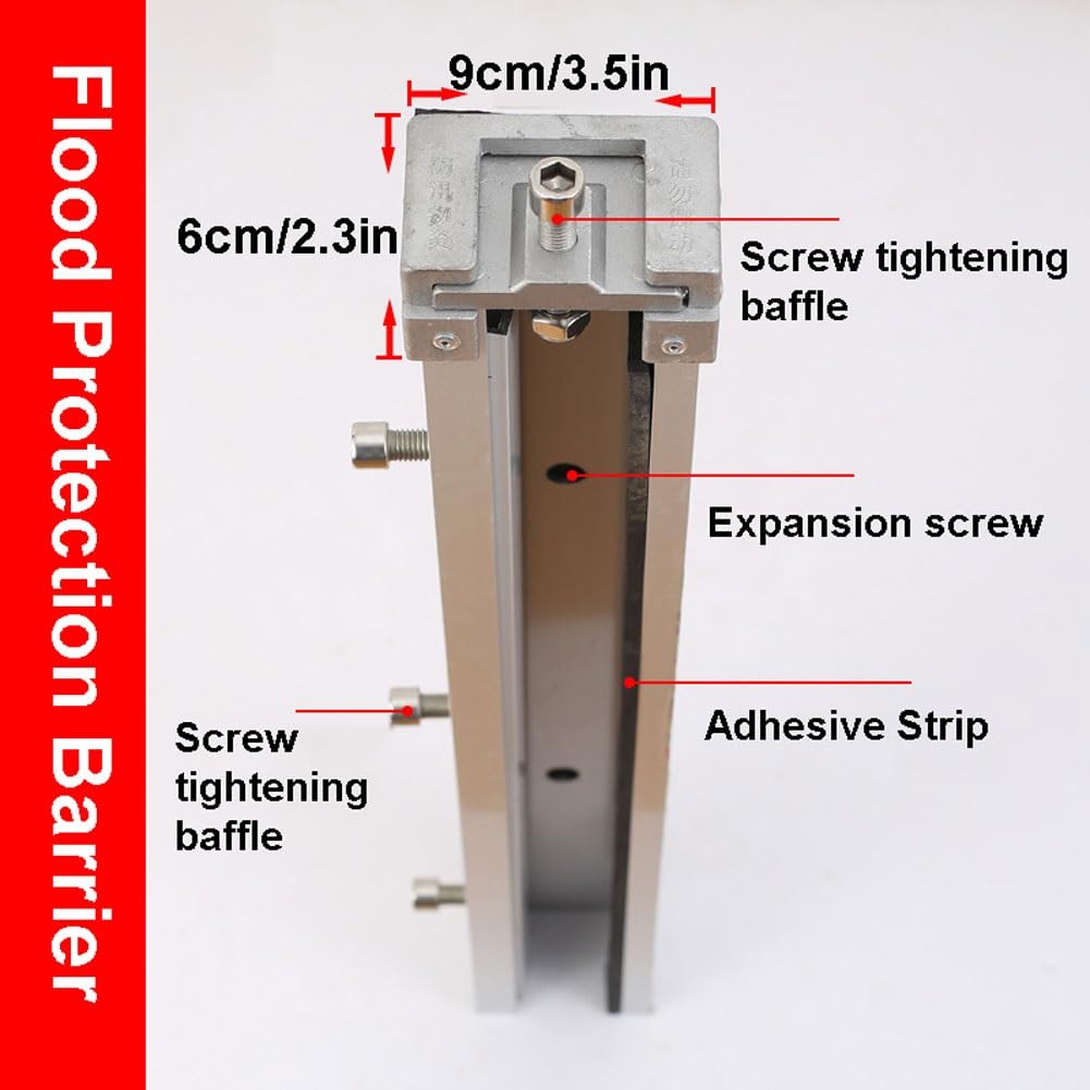 130x20/40/60/80cm Water Barrier for Flood Protection - Heavy Duty Water Stopper Guard, Flood Baffle Panel Shield for Front Door, Wall & Garage - Perfect for Storm, Hurricane & Heavy Rain Protection (HXQSL)