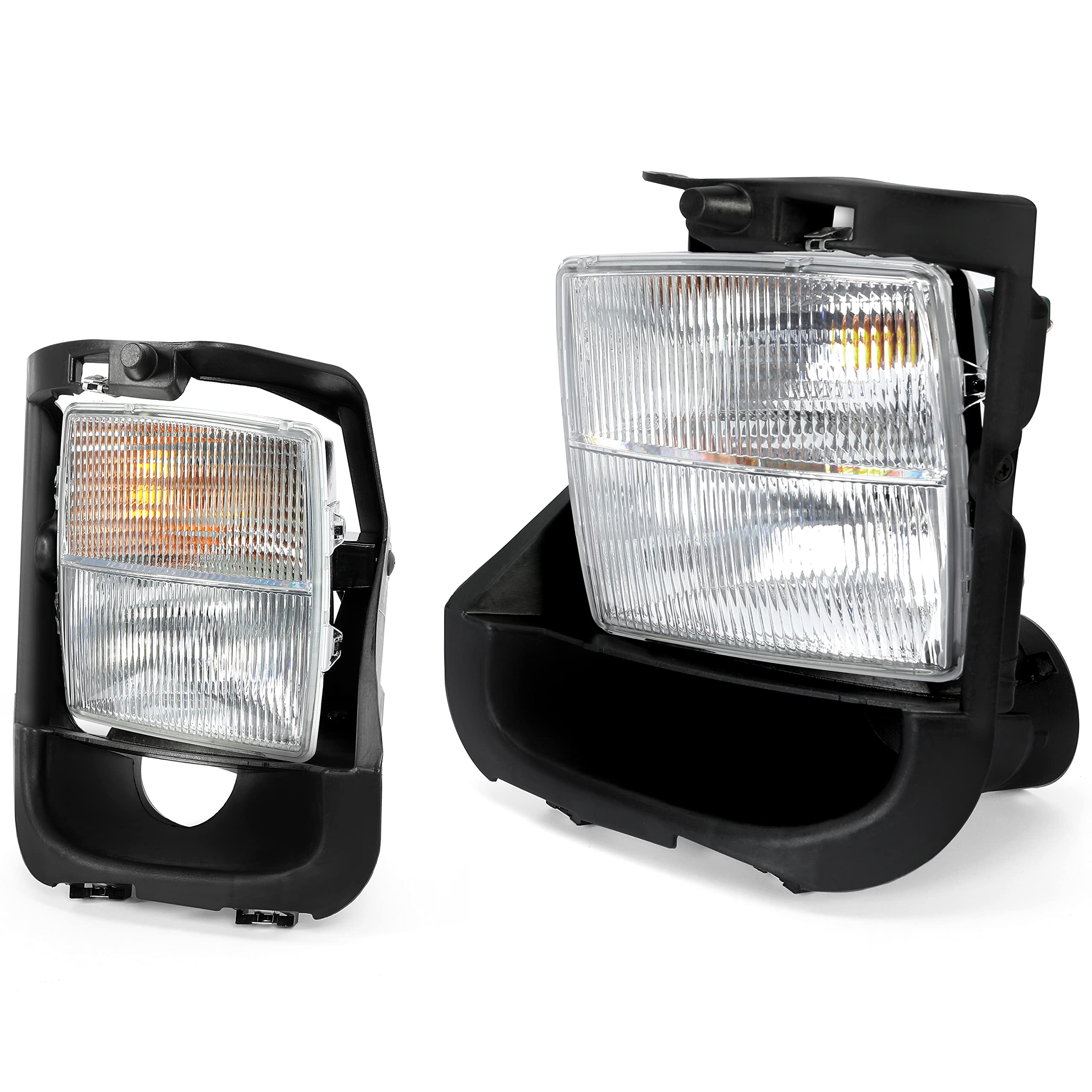 HECASA Clear Lens Fog Lights & Signal Lights Lamp Compatible with 2003-2007 Cadillac CTSV - Replacement for GM2592153 GM2593153 (Pair) - Perfect for Night Driving & Enhanced Visibility