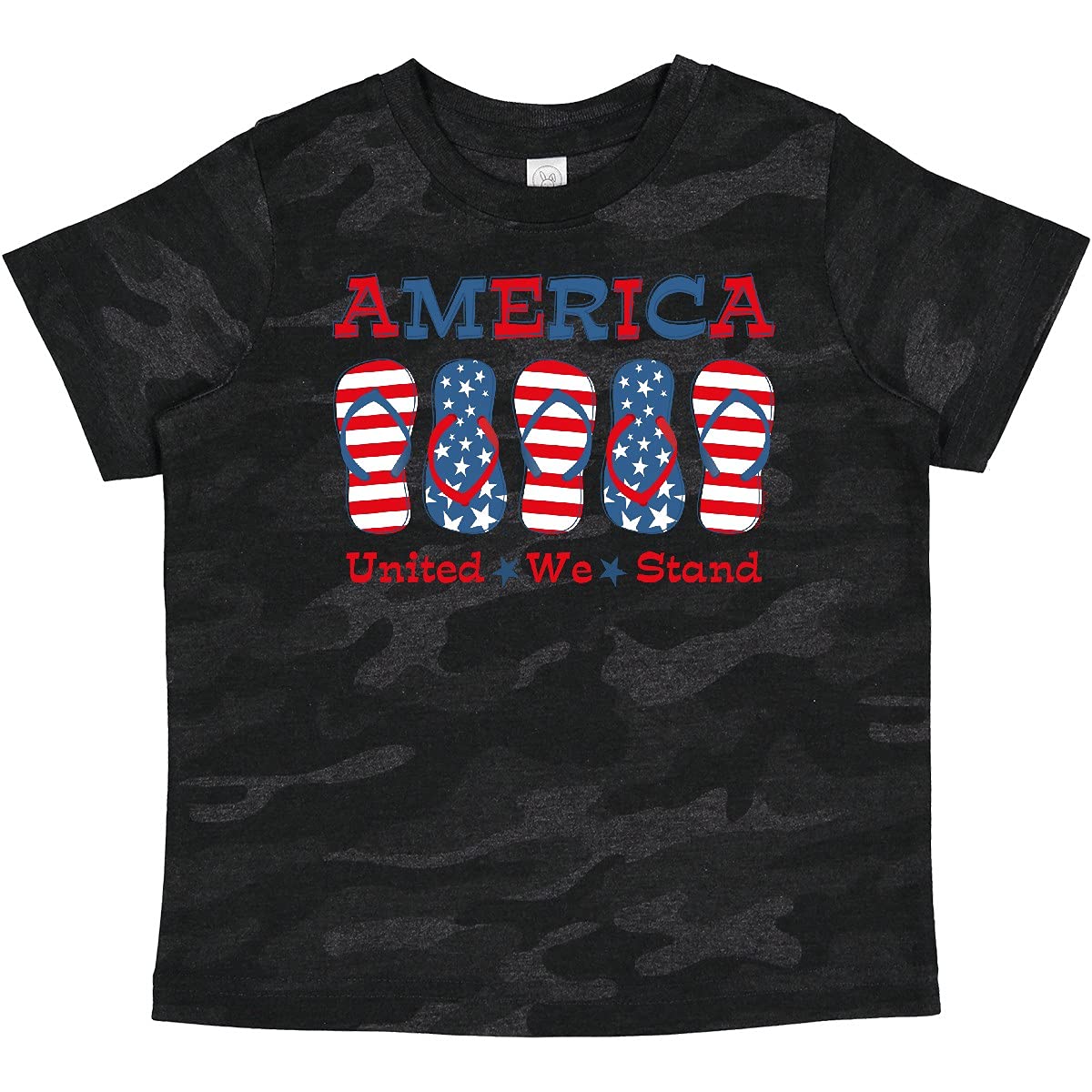 Inktastic Flip Flop America Baby T-Shirt - Cute Patriotic Outfit for Infants & Toddlers - Perfect for 4th of July, Beach Vacations & Family Photos