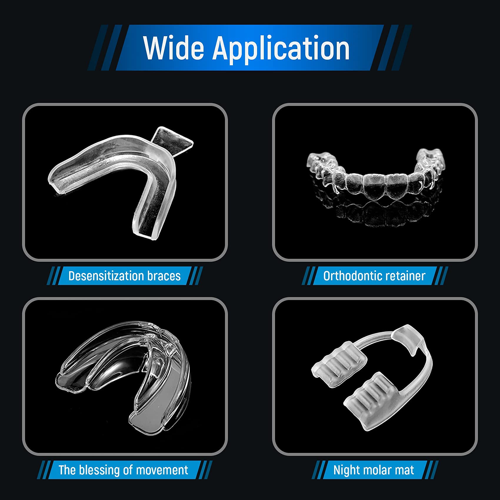 **Annhua 20Pcs Dental Splint Material - 1.0MM Hard Dental Vacuum Forming Sheets, Bubble-Free Thermoforming Sheets for Dental Splints & Night Guards (5