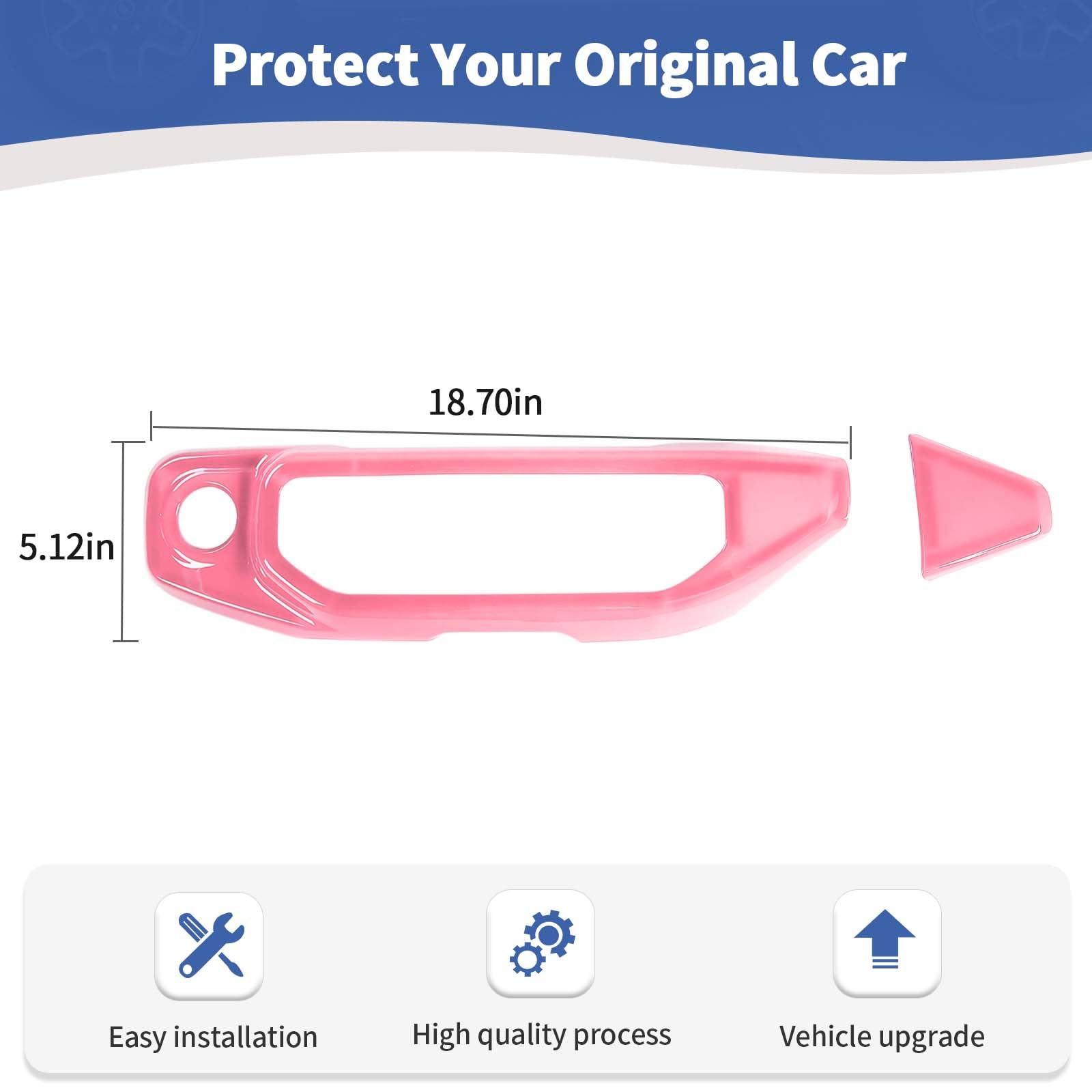 Jeep Wrangler JL JLU & Gladiator JT (2018-2023) Pink AC Control Panel Trim Cover - 2pcs Interior Accessories for Dash Customization & Protection - Perfect for Off-Road Adventures & Daily Commutes
