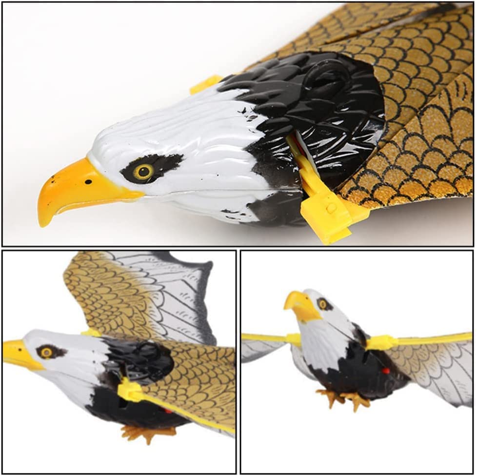 2 Pack Electronic Flying Bird Toy for Cats - Interactive Light-Up Cat Toy with Automatic Hanging Eagle & Parrot - Fun Indoor Pet Entertainment for Playtime & Exercise