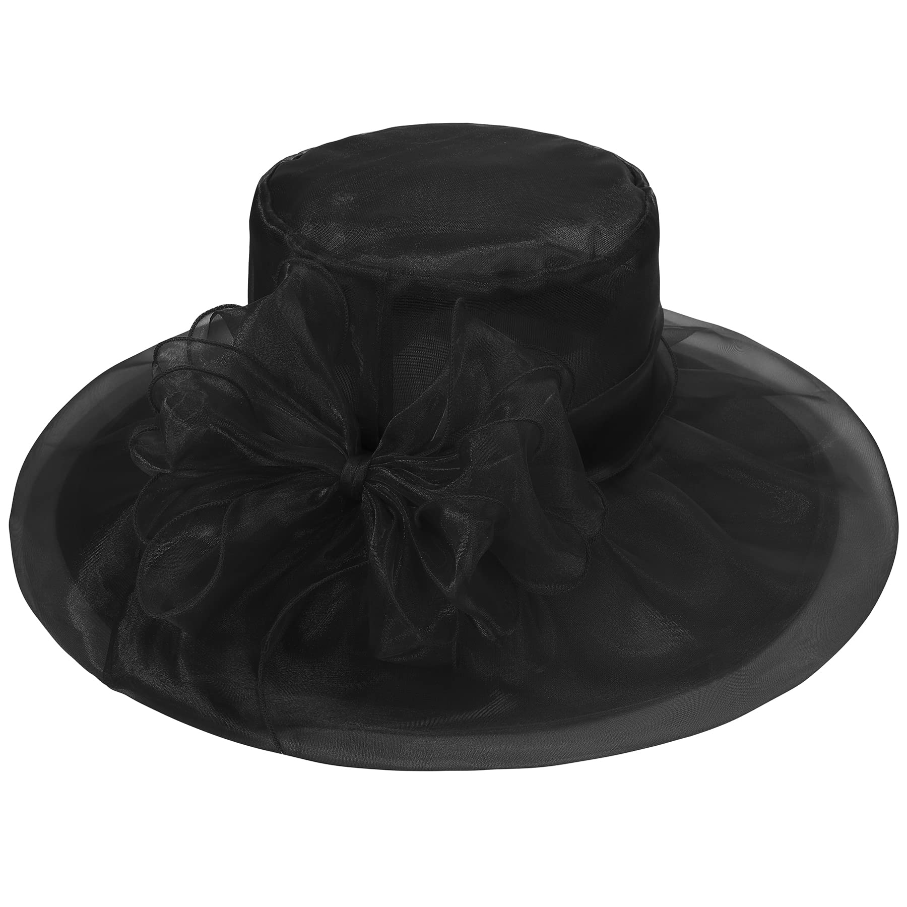 Zando Kentucky Derby Hats for Women | Elegant Organza Victorian Church Hats | Tea Party & Wedding Fascinators | Perfect for Derby Day, Sunday Service & Special Occasions