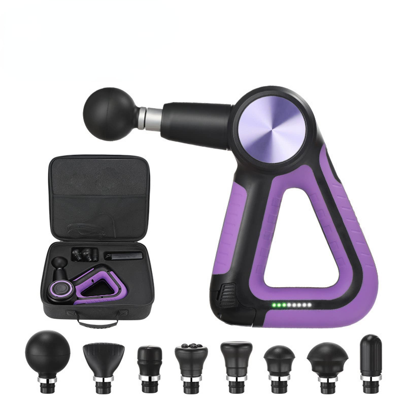 LAVNOX Professional Percussion Massage Gun for Athletes - Deep Tissue Muscle Massager, Ultra Quiet Portable Electric Massage Device with Handheld Design - Perfect for Post-Workout Recovery, Muscle Relaxation & Pain Relief (Purple, M16 US Standard)