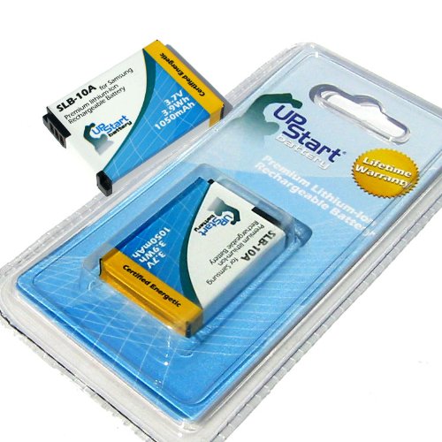 UpStart Battery SLB-10A 2-Pack Replacement Batteries for Samsung Digital Cameras - Perfect for Travel Photography & Vlogging
