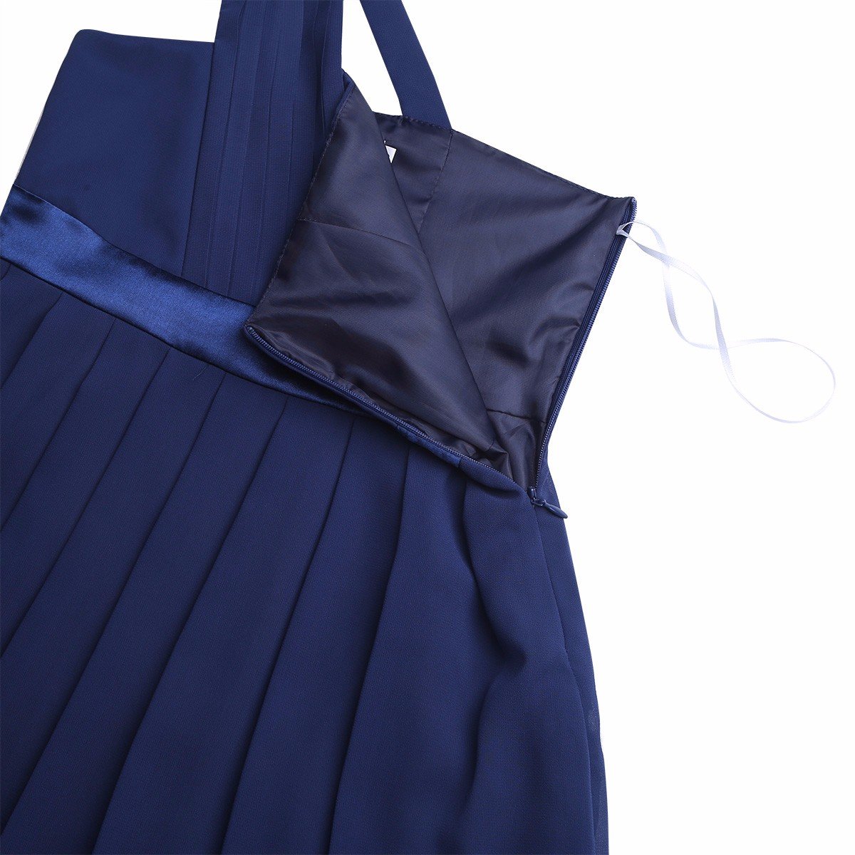 iEFiEL Girls One-Shoulder Pleated Chiffon Dress for Wedding, Holiday Party & Pageant - Elegant Princess Flower Girl Gown for Special Occasions & Photo Shoots
