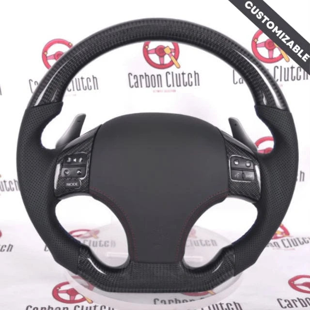 2006-2013 Lexus IS250 IS350 Carbon Fiber Steering Wheel Replacement - Sporty Custom Design for Enhanced Grip & Style | Perfect for Racing, Daily Driving & Car Enthusiasts