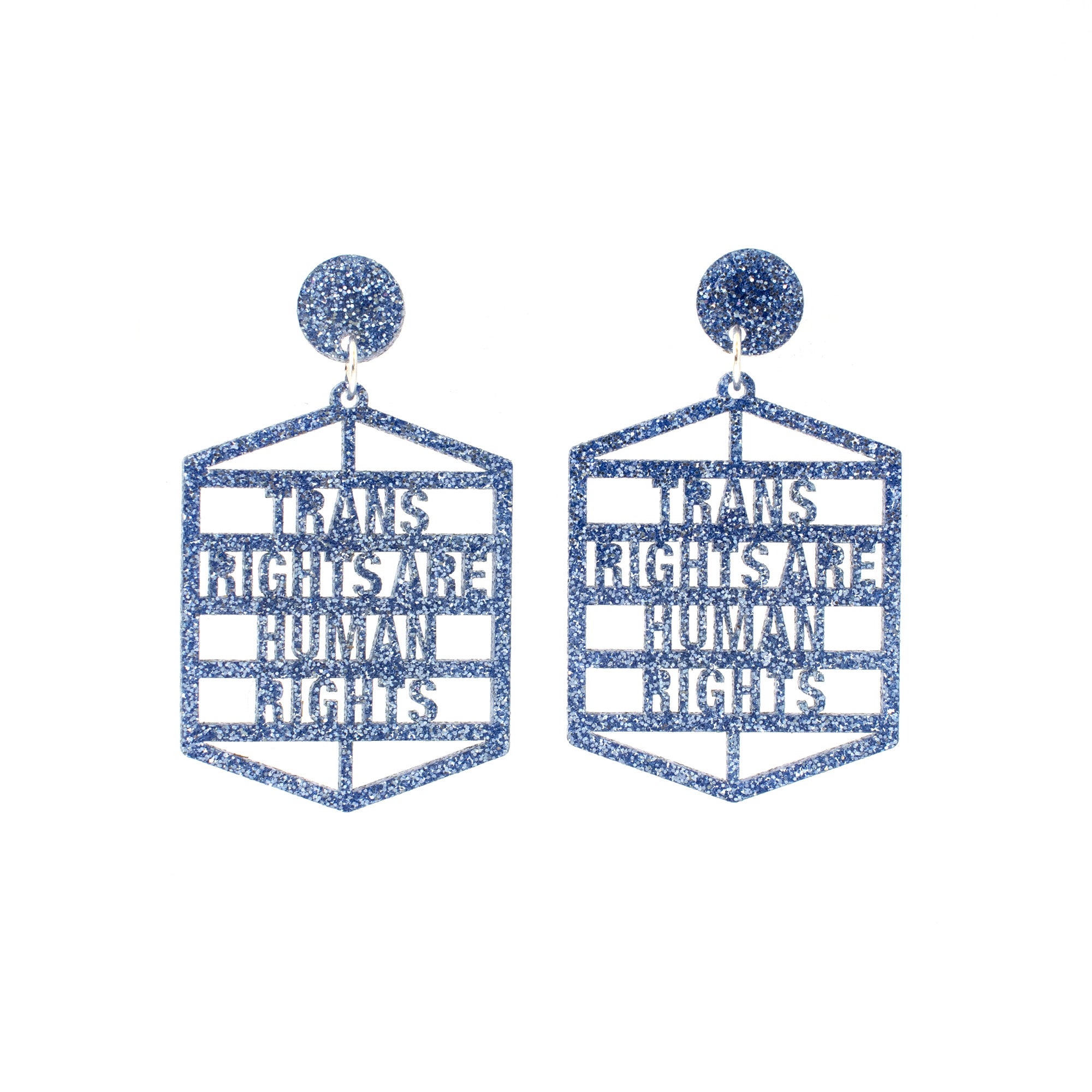 Cassie Hughes: Stylish Trans Rights Earrings for LGBTQ+ Pride & Ally Support | Perfect for Pride Parades, Everyday Wear & Advocacy