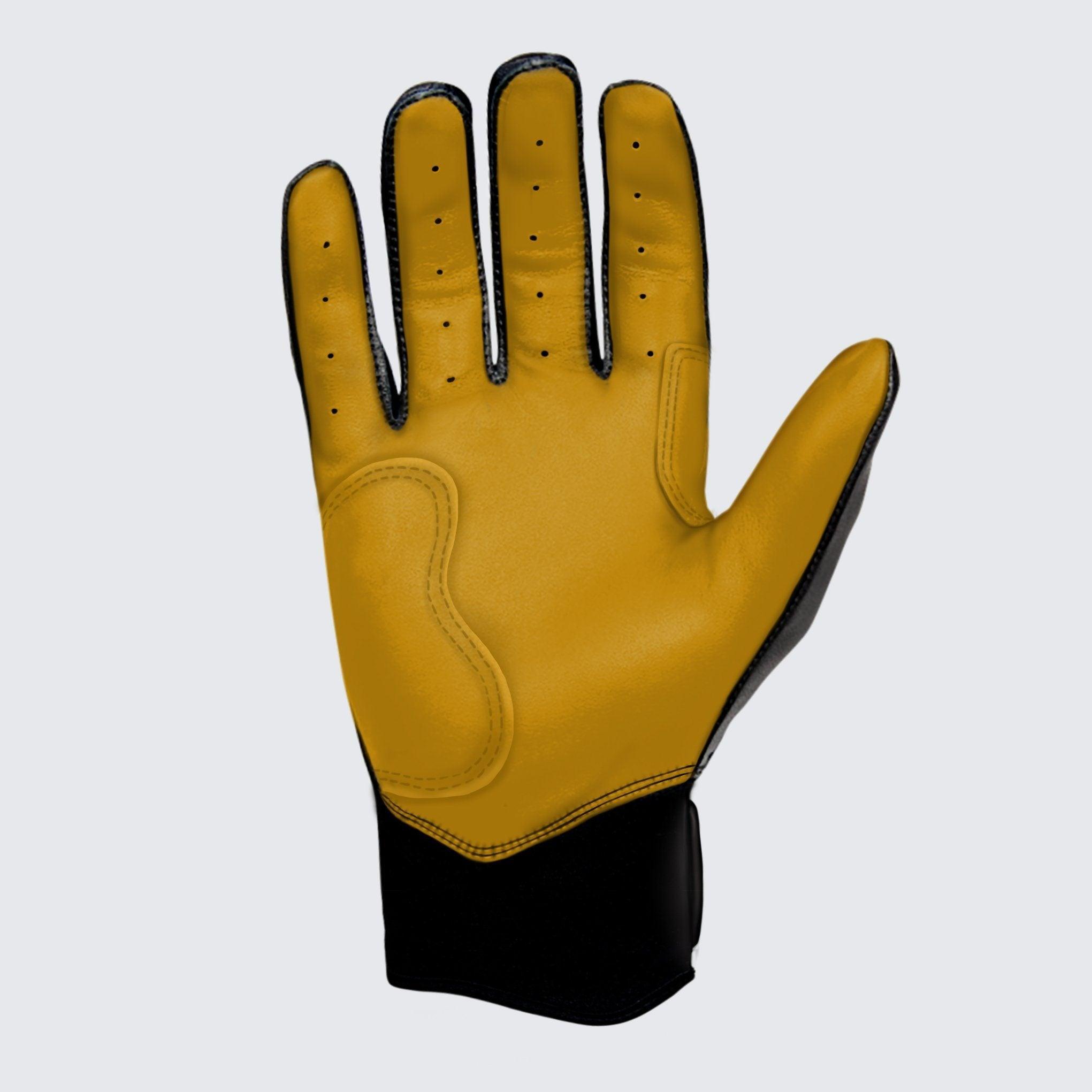 Bruce Bolt PREMIUM PRO Short Cuff Batting Gloves for Baseball & Softball - Black - Perfect for Training, Games & Outdoor Sports